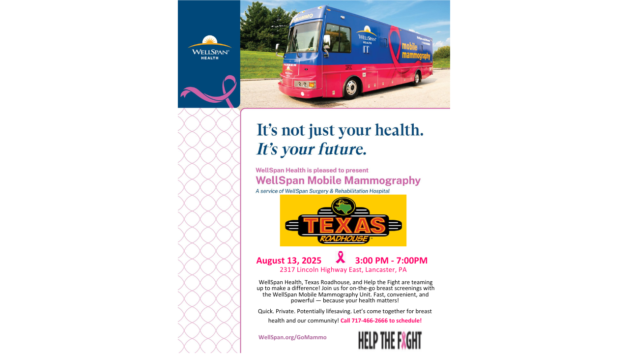 Mammogram Event & Fundraiser Night Presented by Texas Roadhouse, WellSpan, and Help The Fight