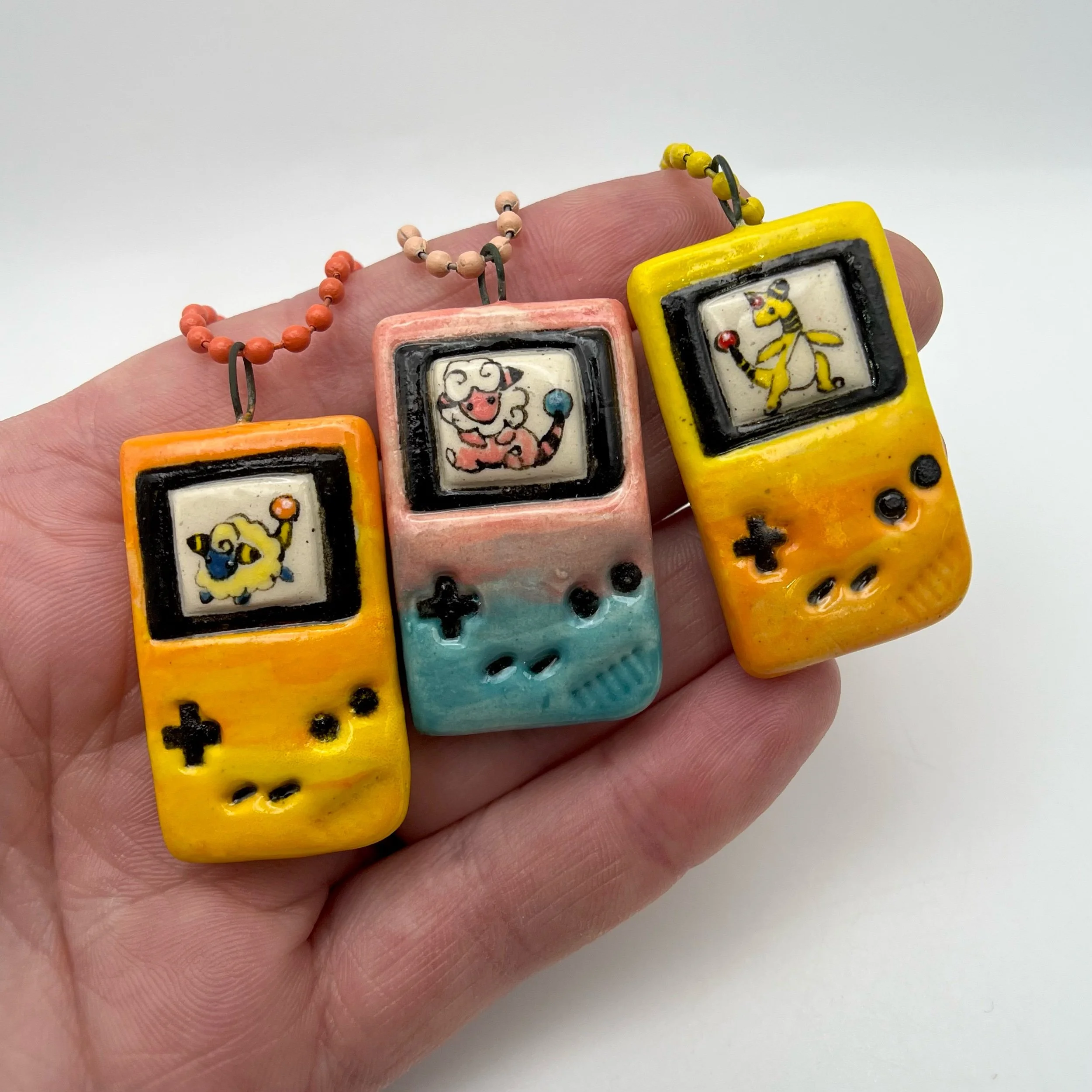Ceramic Pokemon Gameboy Charms