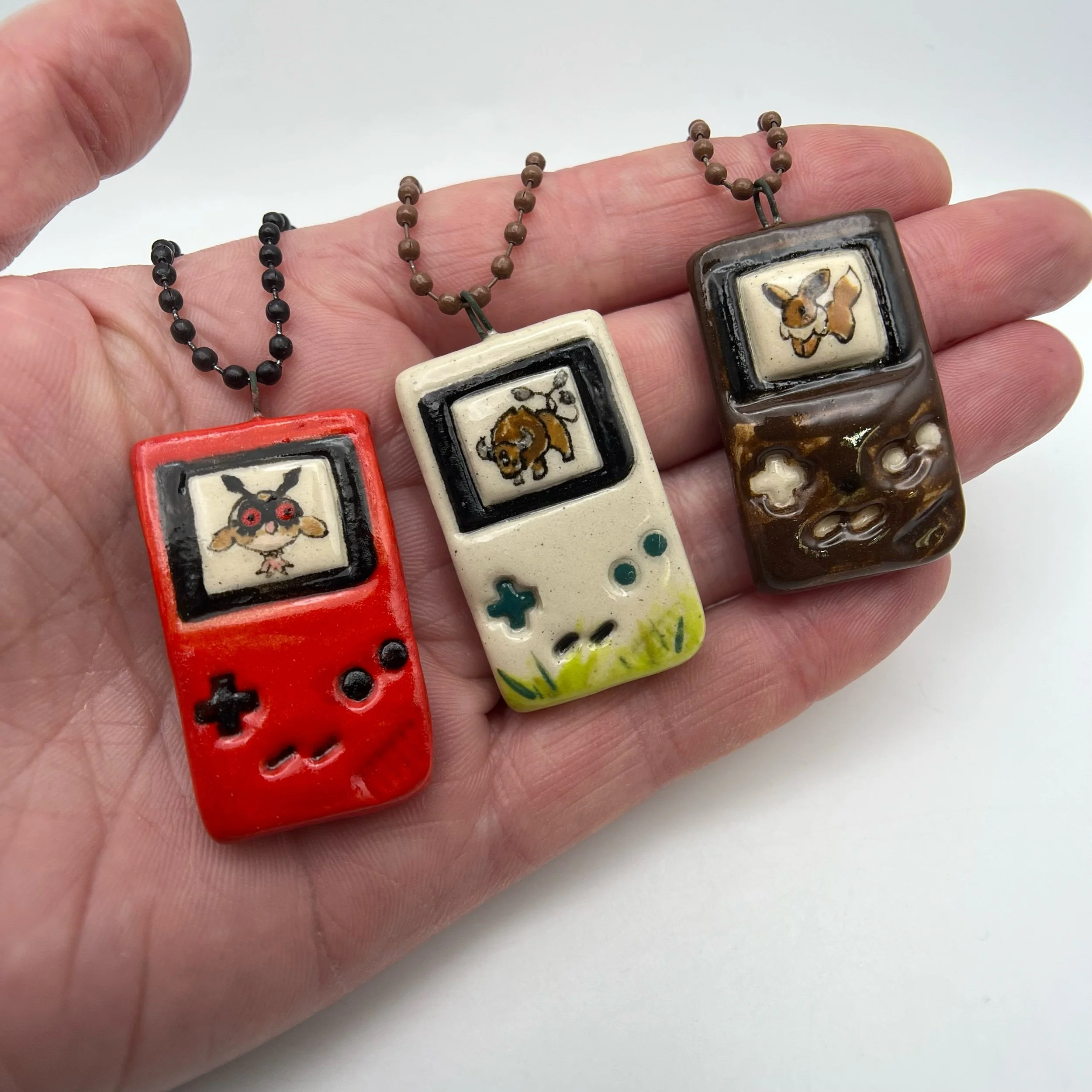Ceramic Pokemon Gameboy Charms