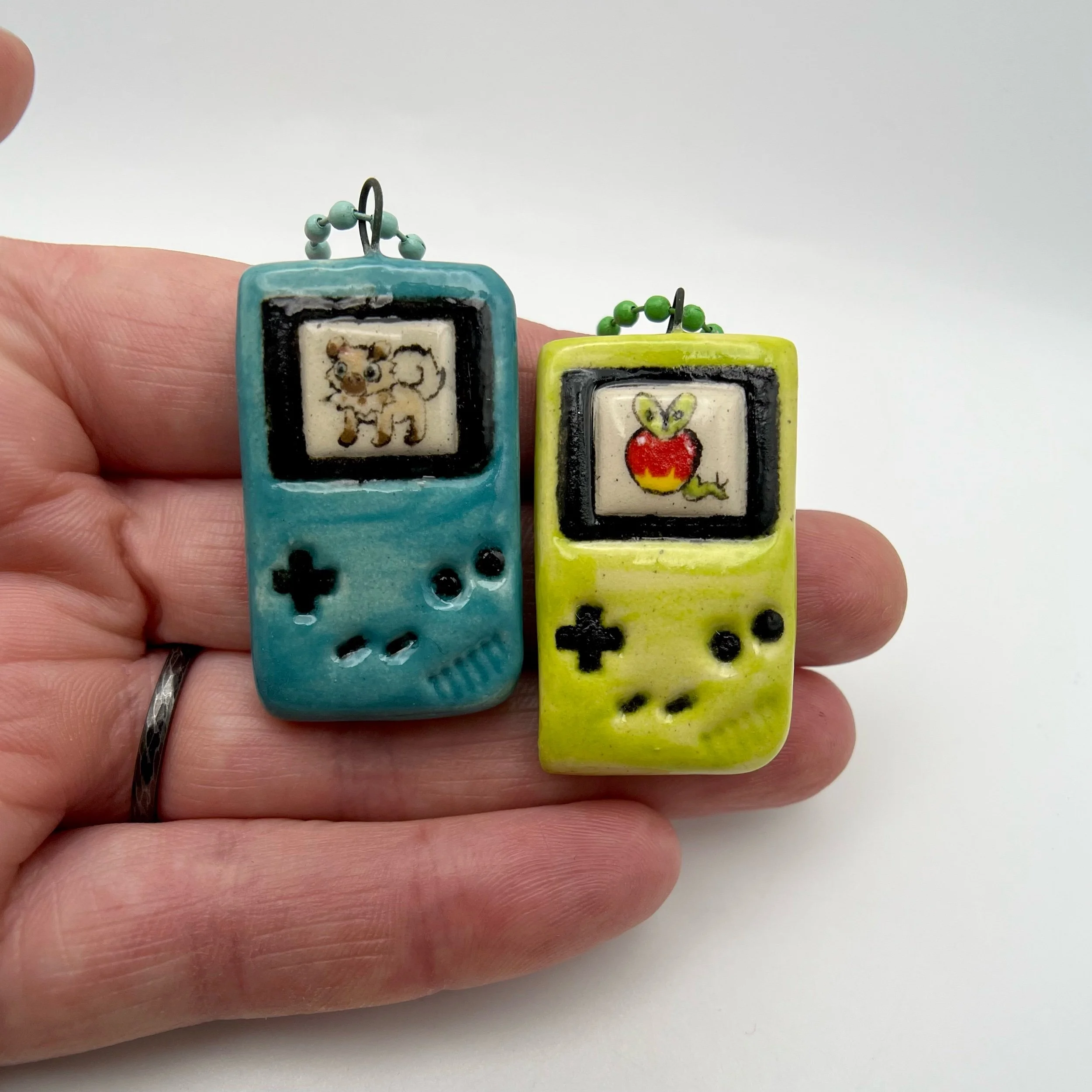 Ceramic Pokemon Gameboy Charms