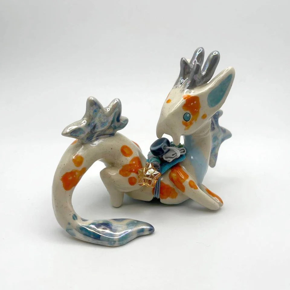 Traveling Koi Dragon Figurine