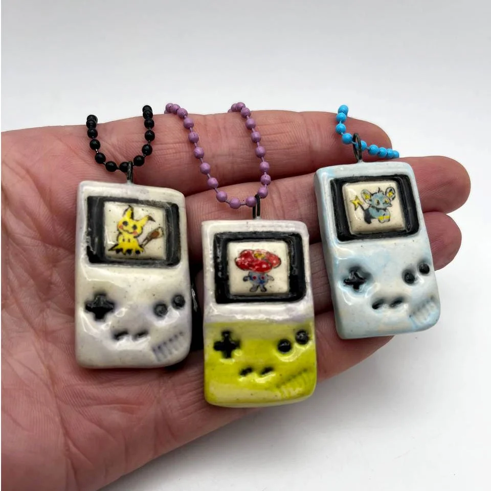Ceramic Pokemon Gameboy Charms