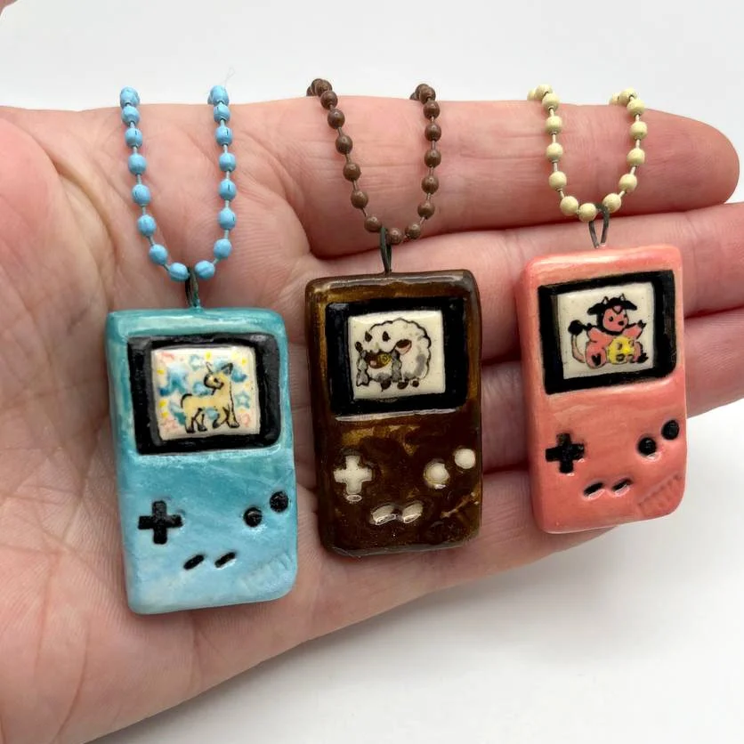 Ceramic Pokemon Gameboy Charms
