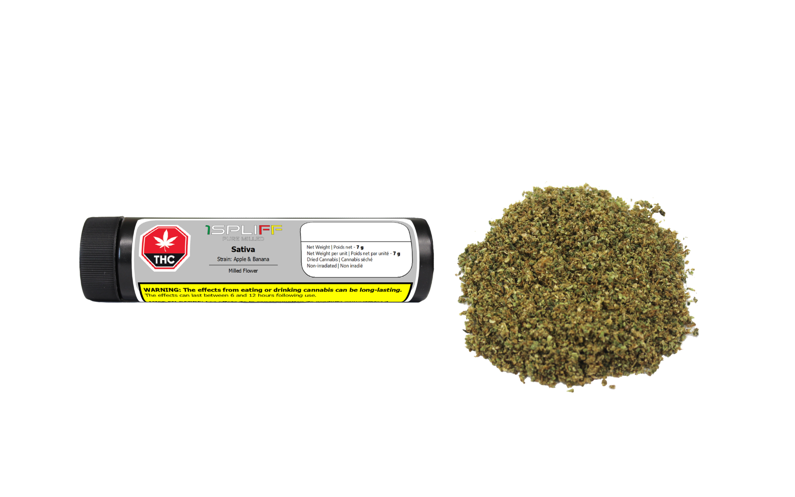 Sativa milled flower 7g – finely ground sativa blend with uplifting effects and citrus herbal notes