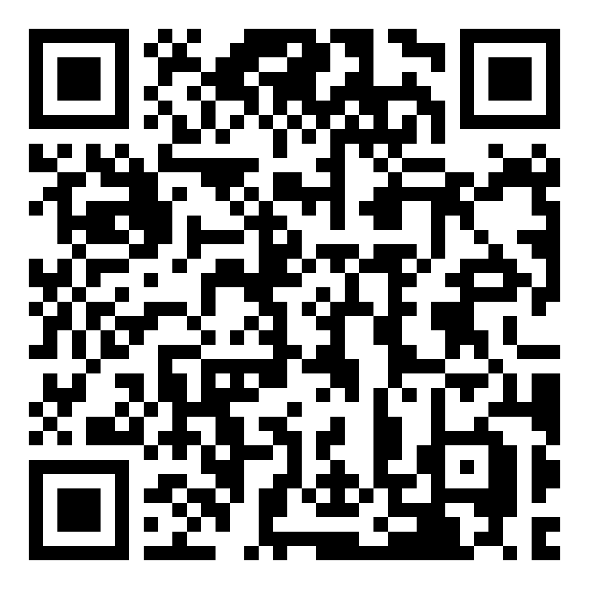 Black and white QR code.