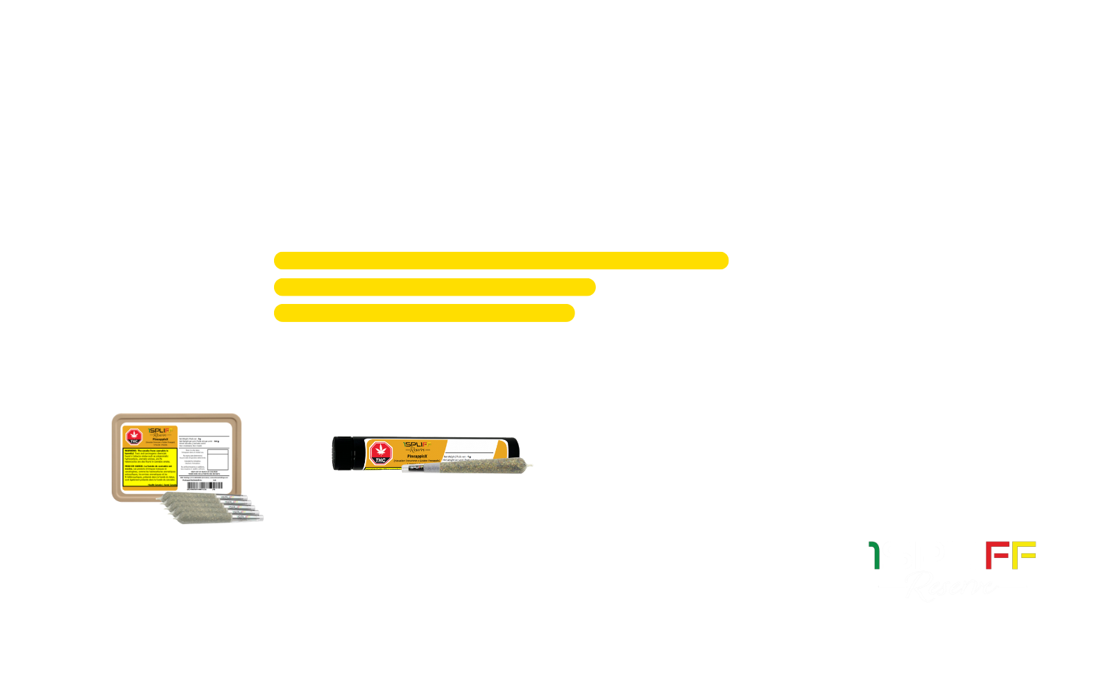 PineappleX glass tip pre-roll – tropical pineapple flavour with citrus sweetness
