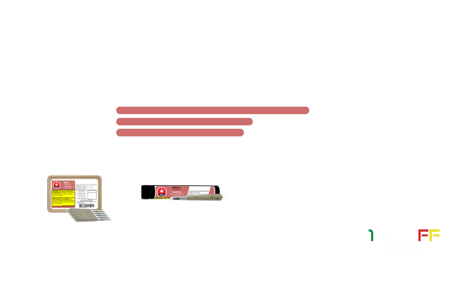 Candy Rain glass tip pre-roll – sugary candy profile with smooth creamy finish
