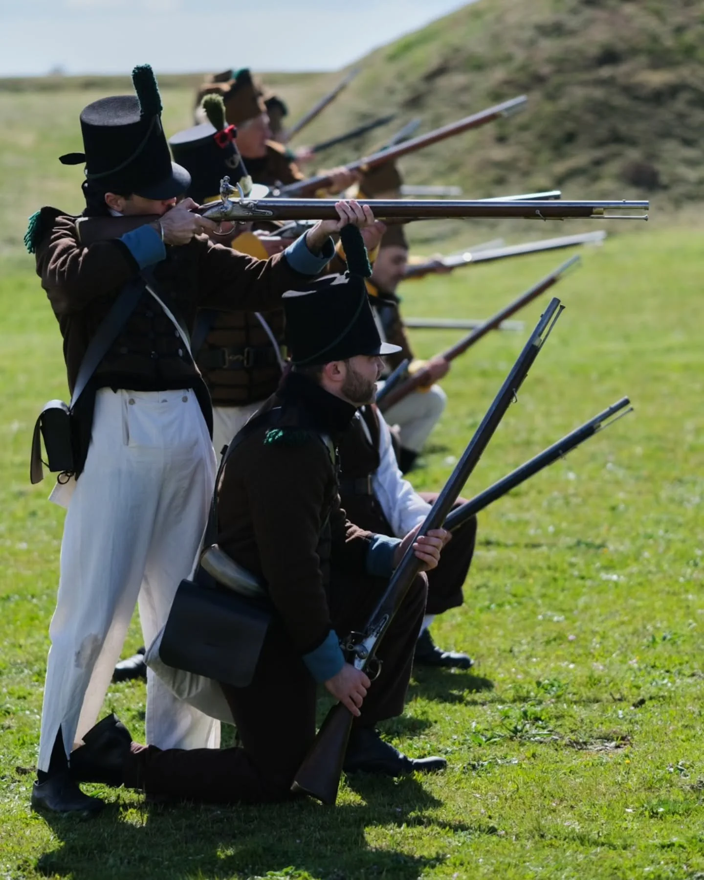 The lads from @1stbdc in their debut as ca&ccedil;adores! This training event took place in the beautiful fortress of Almeida.

These elite skirmishers have been equipped by Ars Recreandi and uniformed by our very talented tailor Mr. Rodrigues.

Foll