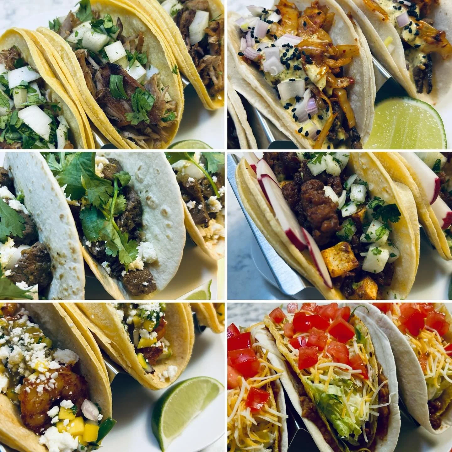 It&rsquo;s Taco Tuesday! 🌮 All 6 of these recipes are on my website, link in bio (alexcooksfood.com). Which tacos would you choose?
-
⬆️⬅️ Authentic Carnitas Tacos with Homemade Roasted Jalape&ntilde;o Poblano Salsa
⬆️➡️ Korean Beef Tacos with Kimch