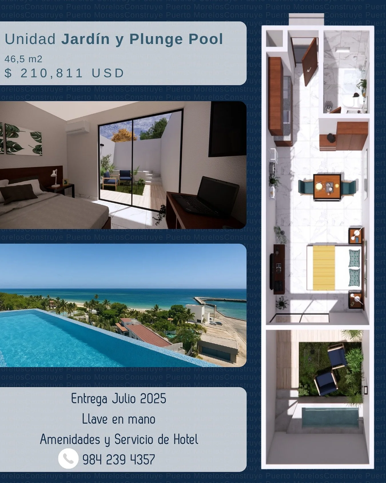 Miramare Oceanview Studios 🌊 
Puerto Morelos 

Consulta el financiamiento post entrega 🔑