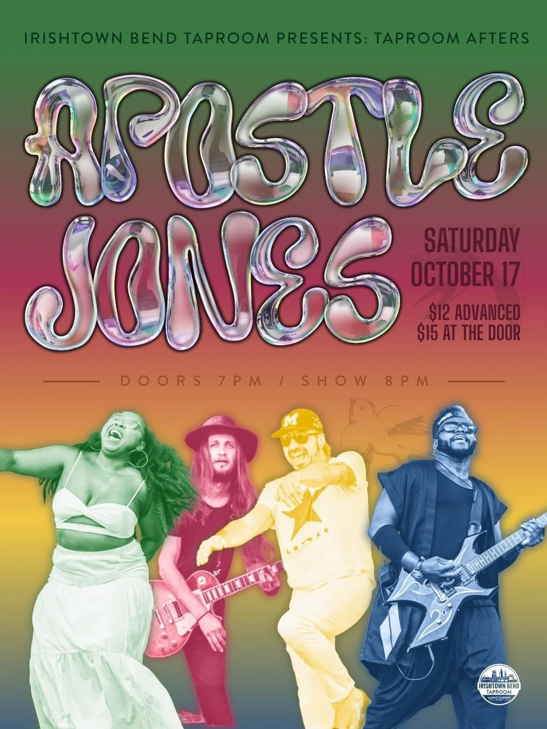 10/17 | Irishtown Bend Taproom| Taproom After | Doors: 7pm Show: 8pm|  Apostle Jones 