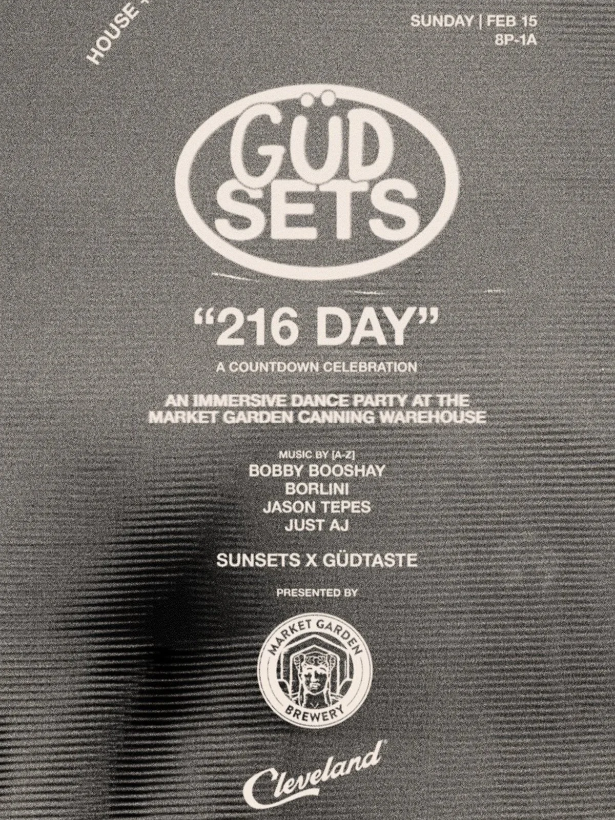 2/15 | 8PM | Market Garden Brewery Warehouse