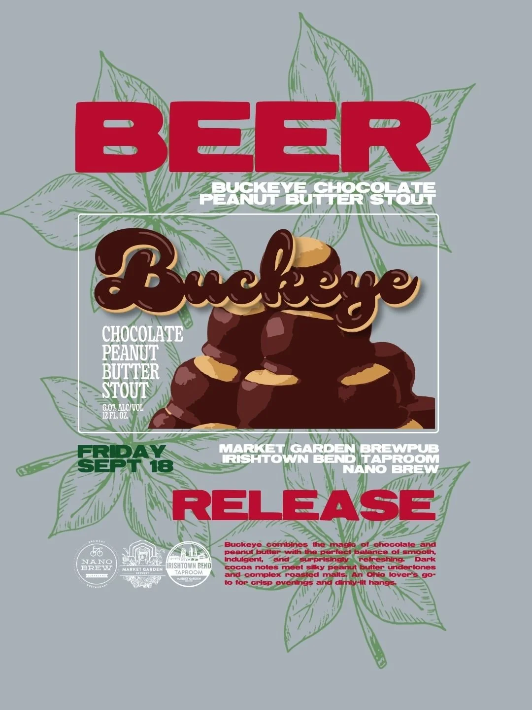 9/18 | All Locations | Beer Release- Buckeye