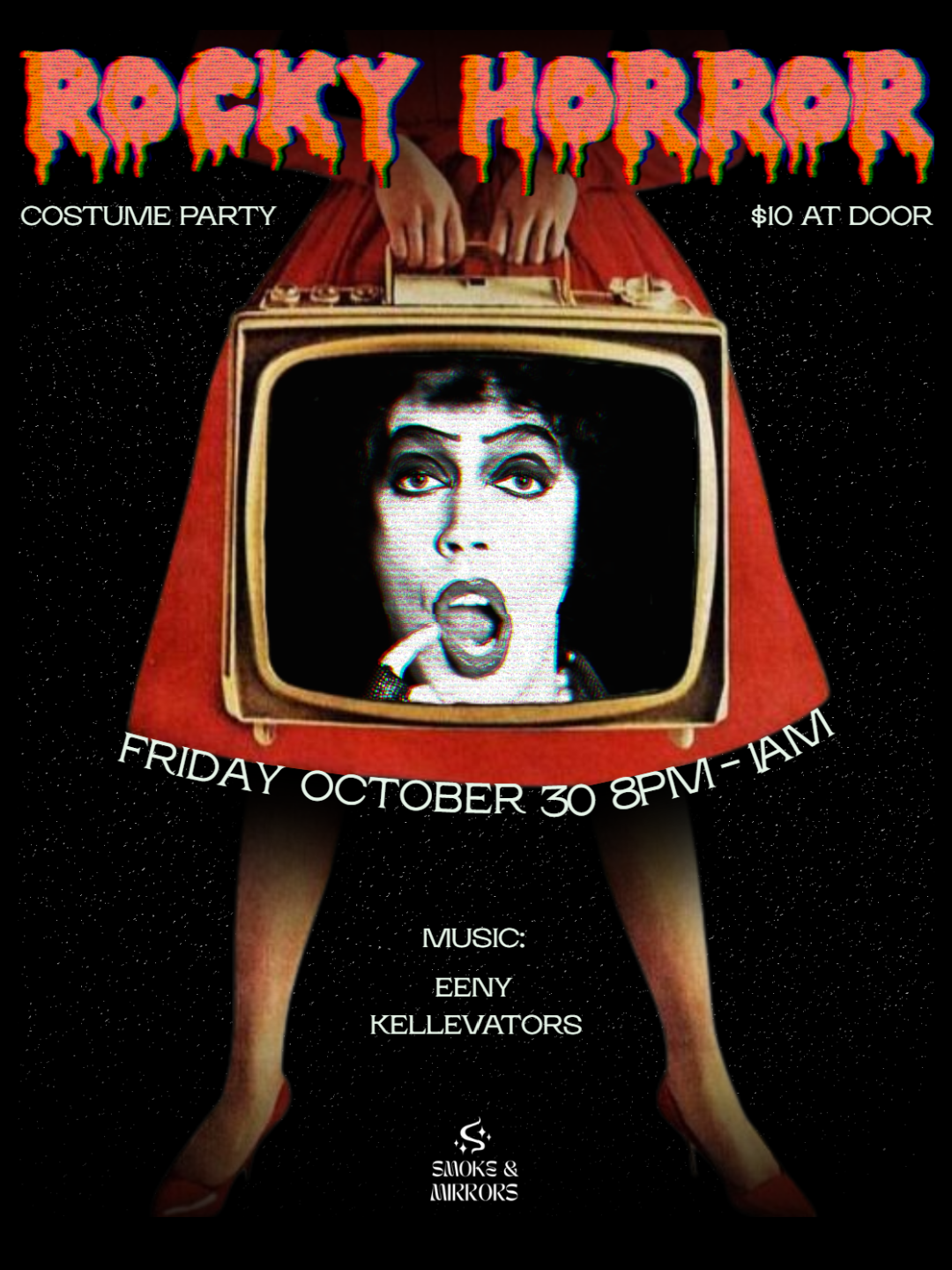 10/30 | Rocky Horror Costume Party | Smoke and Mirrors| 8pm-1am
