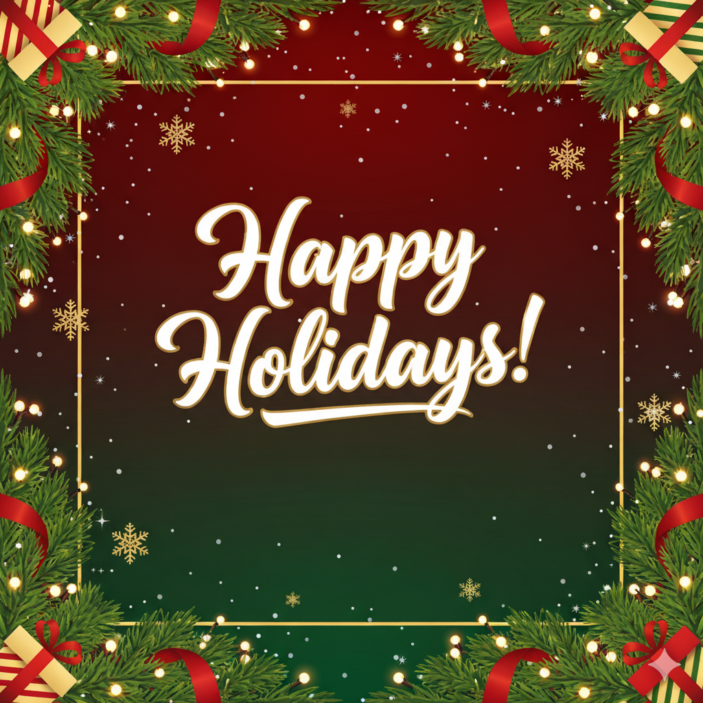 Christmas Holiday Closing—December 24-27
