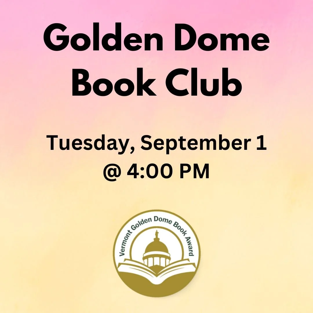 Golden Dome Book Club, Tuesday, September 1, 4-5:00pm