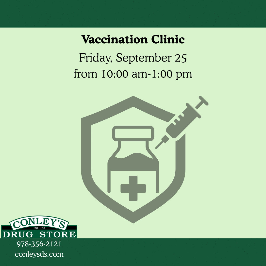 Vaccination Clinic, Friday, September 25, 10:00am–1:00pm