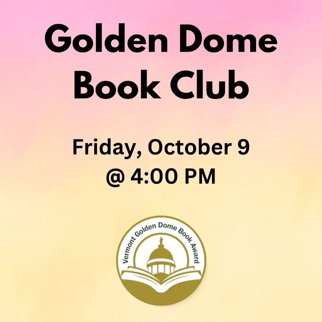 Golden Dome Book Club, Friday, October 9, 4-5:00pm
