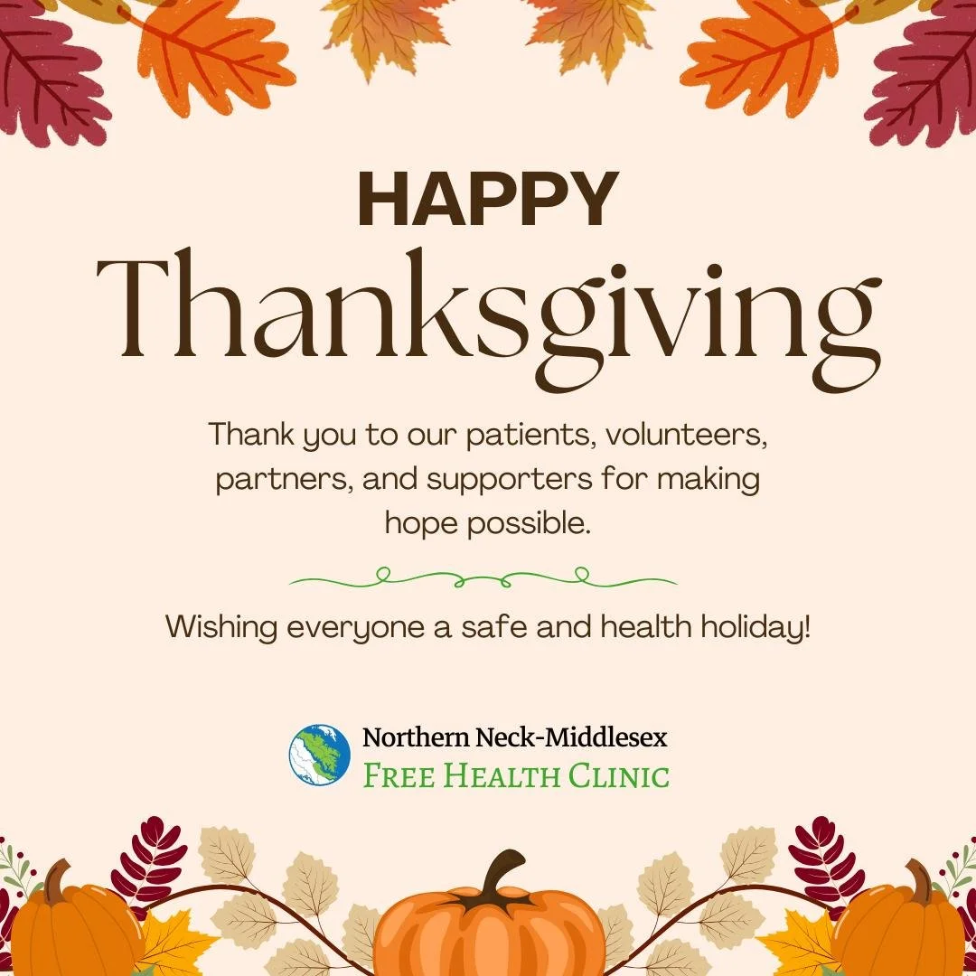 Today we give thanks for the people who make our mission stronger: our patients, volunteers, partners, and supporters. Your trust and generosity bring health and hope to our community. 🧡

From our Clinic family to yours &ndash; wishing you a safe, h