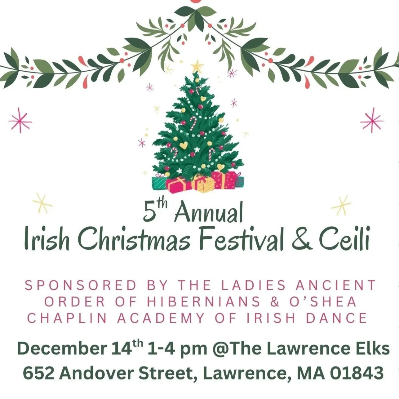 Radi-Ence at the 5th Annual Irish Christmas Festival &amp; Ceili 2025 in Lawrence, MA