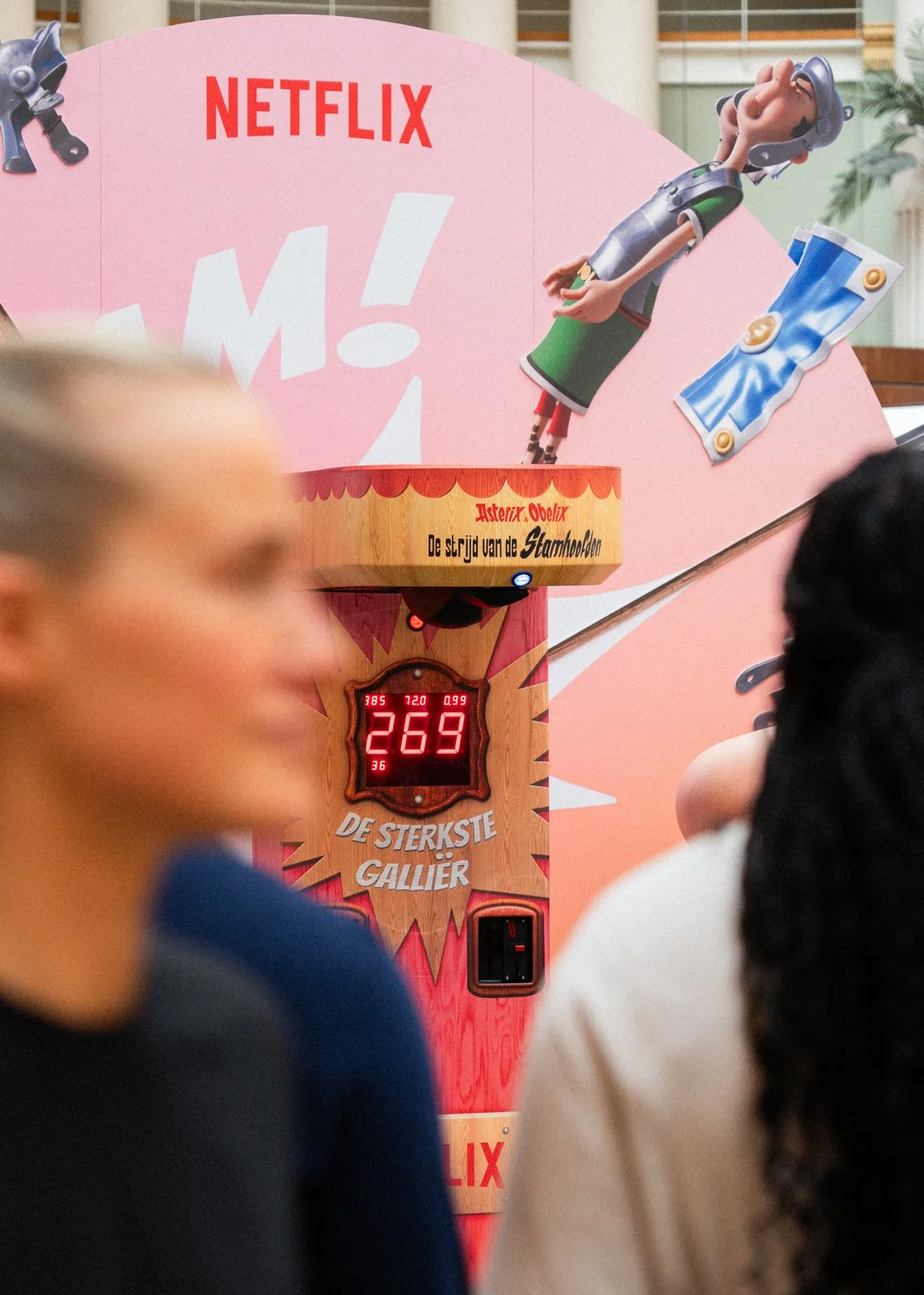 Themed Netflix pop-up with custom scenic build and punching game