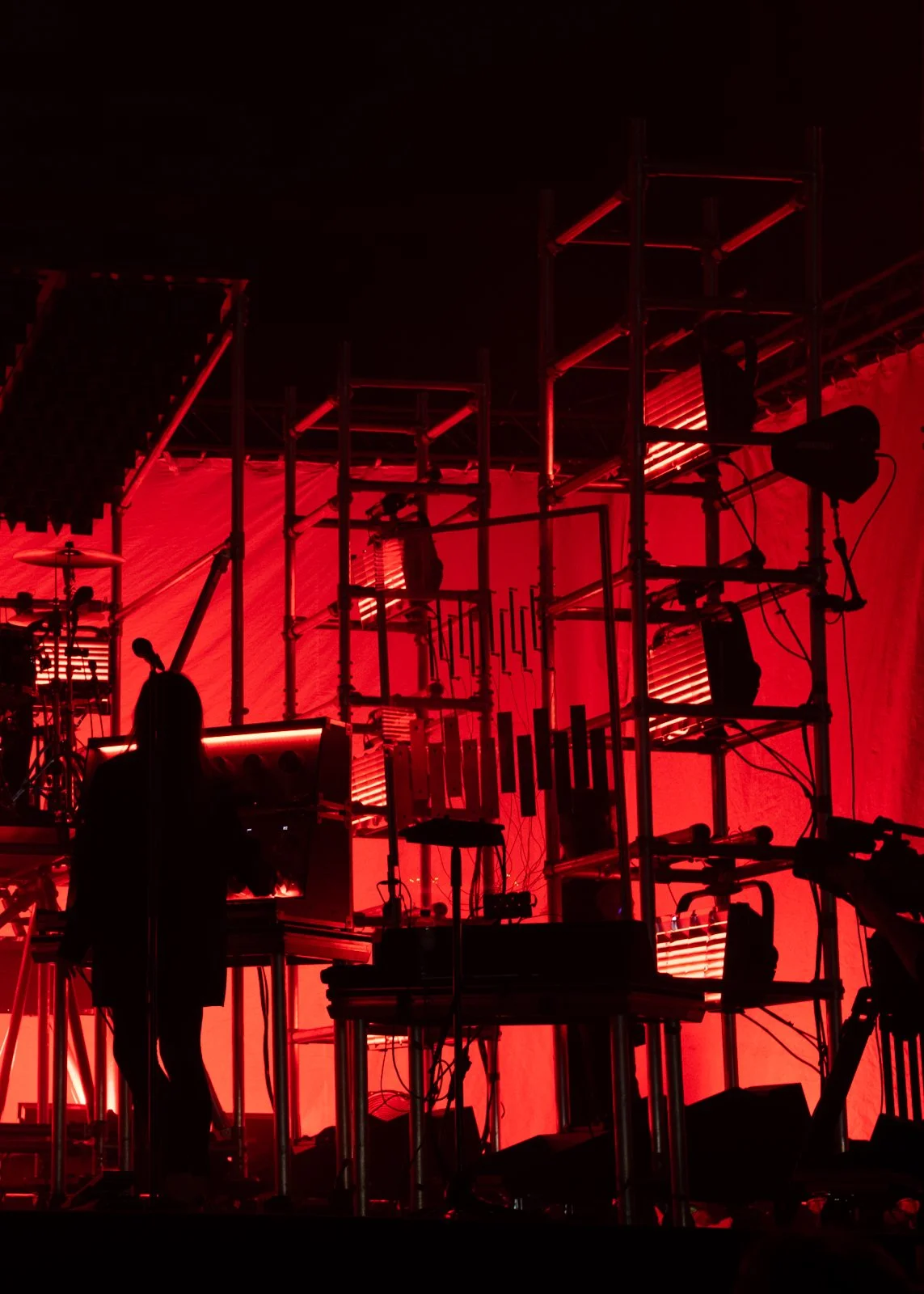 Custom-built touring system with integrated lighting and cabling