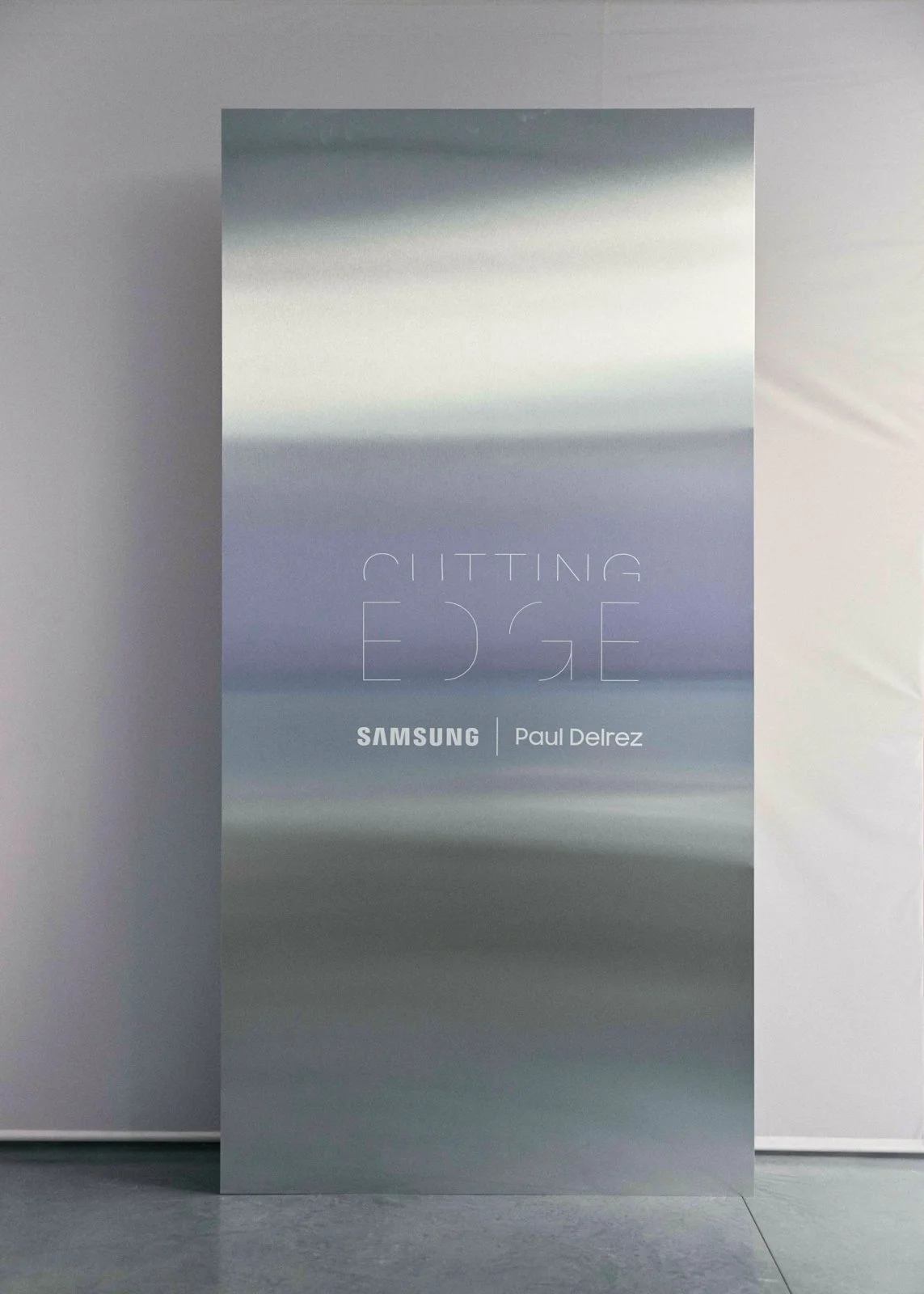 Precision-built dining environment where tableware and set design follow a strict ultra-thin aesthetic