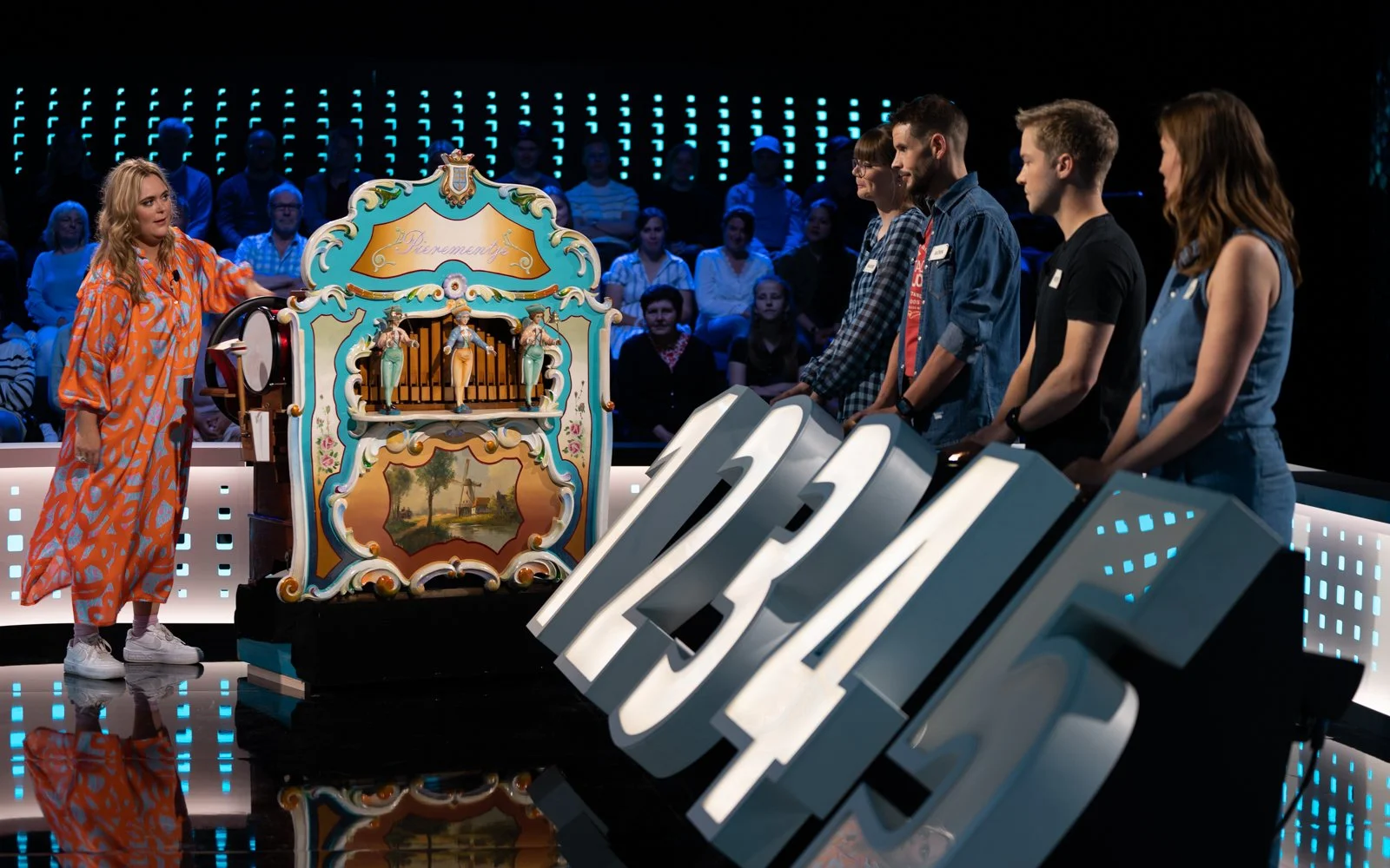 Quiz show studio for Switch built around contestant movement and positions