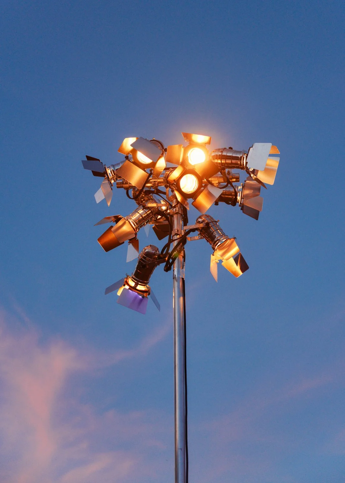 Custom-built festival signage structure designed for durability and visibility within Gent Jazz environment