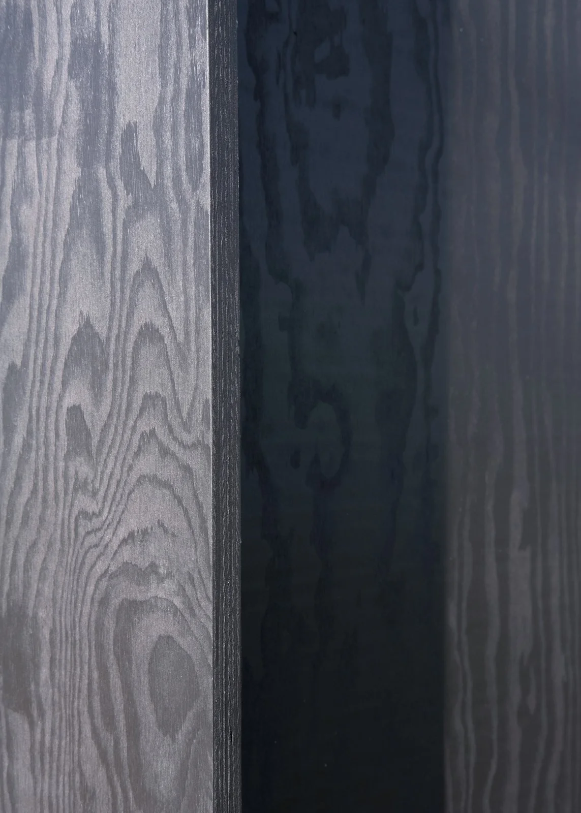 Modular exhibition booth for Stephex horse trucks with premium black wood finish