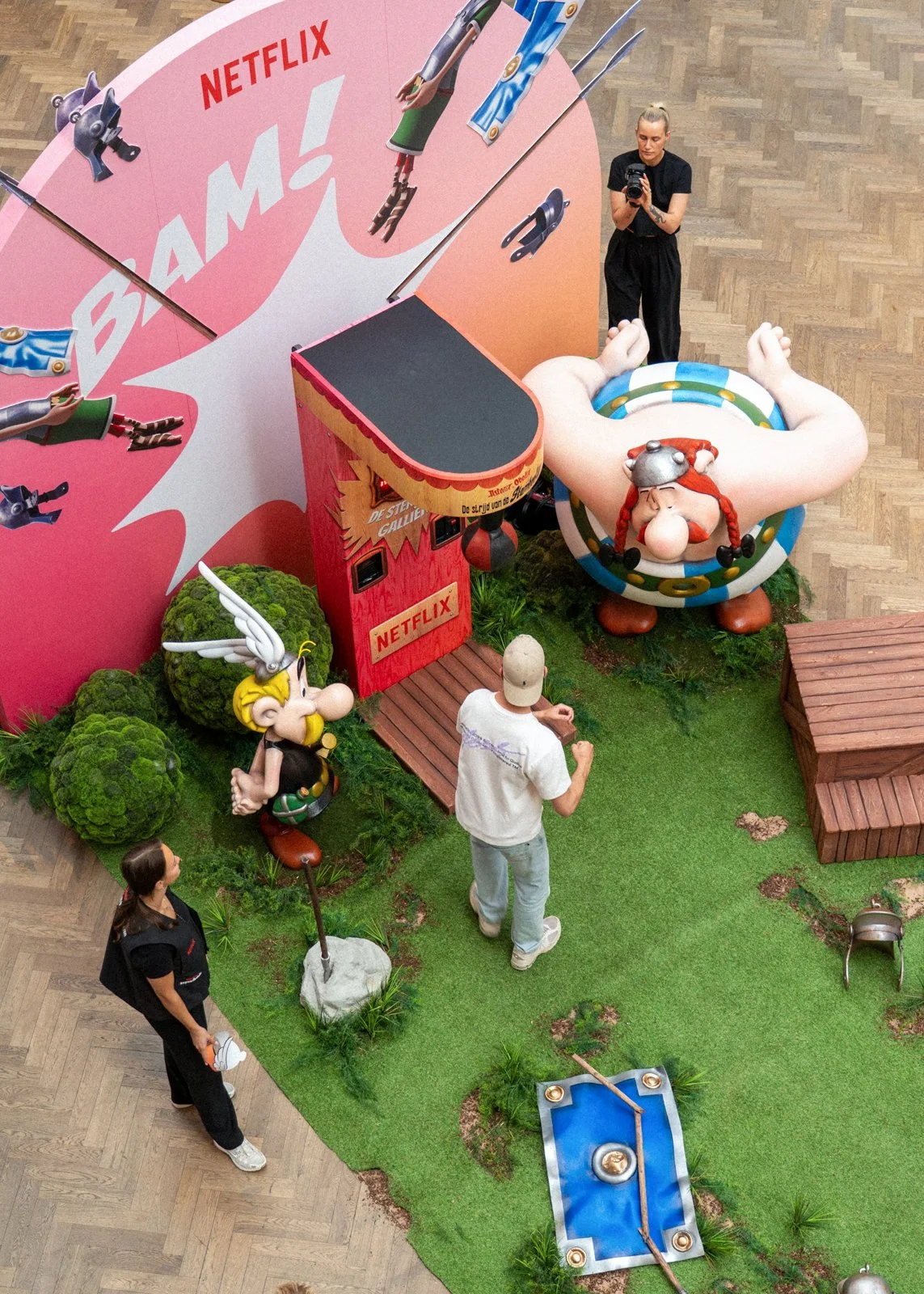 Netflix Asterix and Obelix activation with Slap a Roman machine in Antwerp