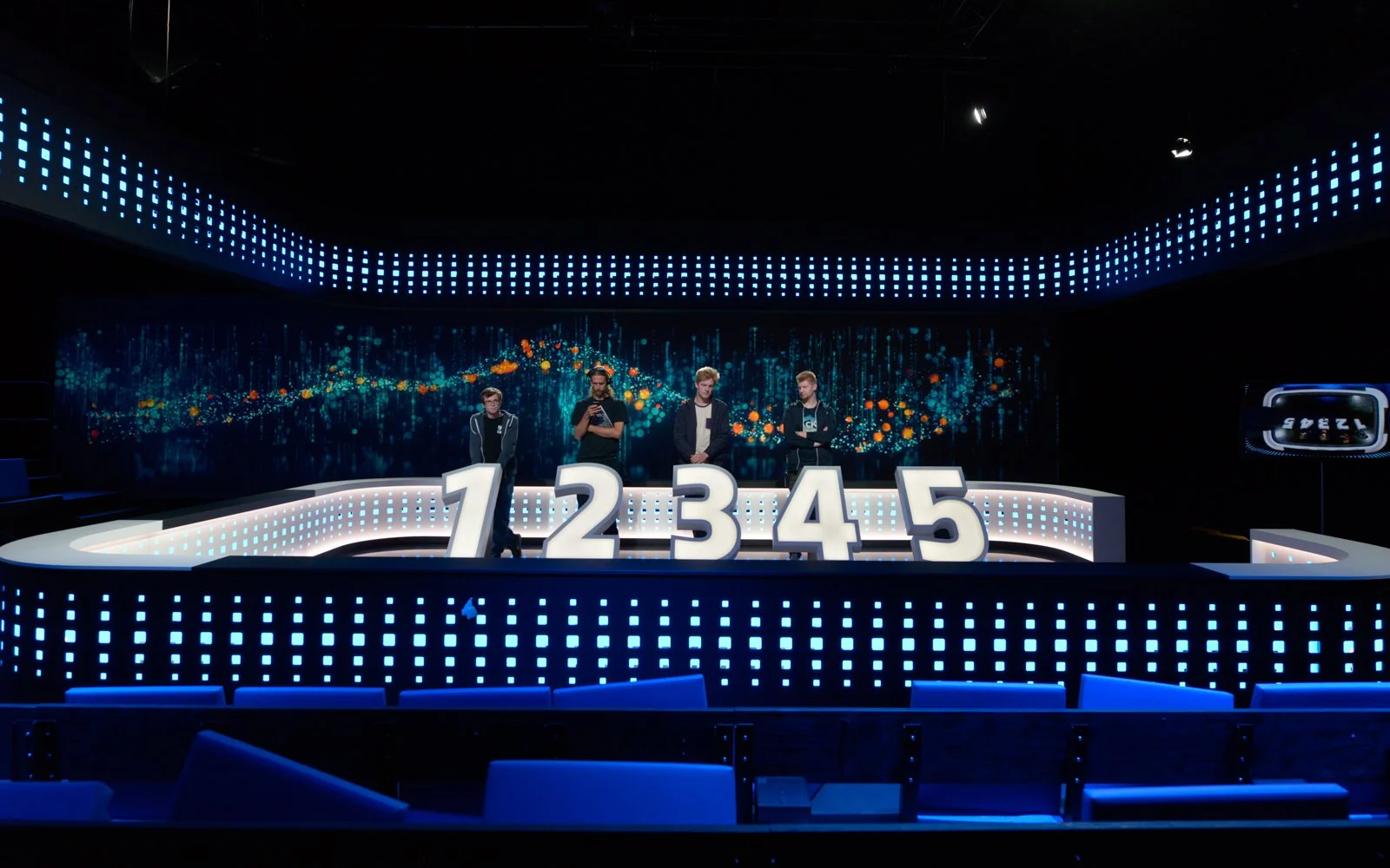 Daily quiz studio engineered for fast-paced recording and camera logic