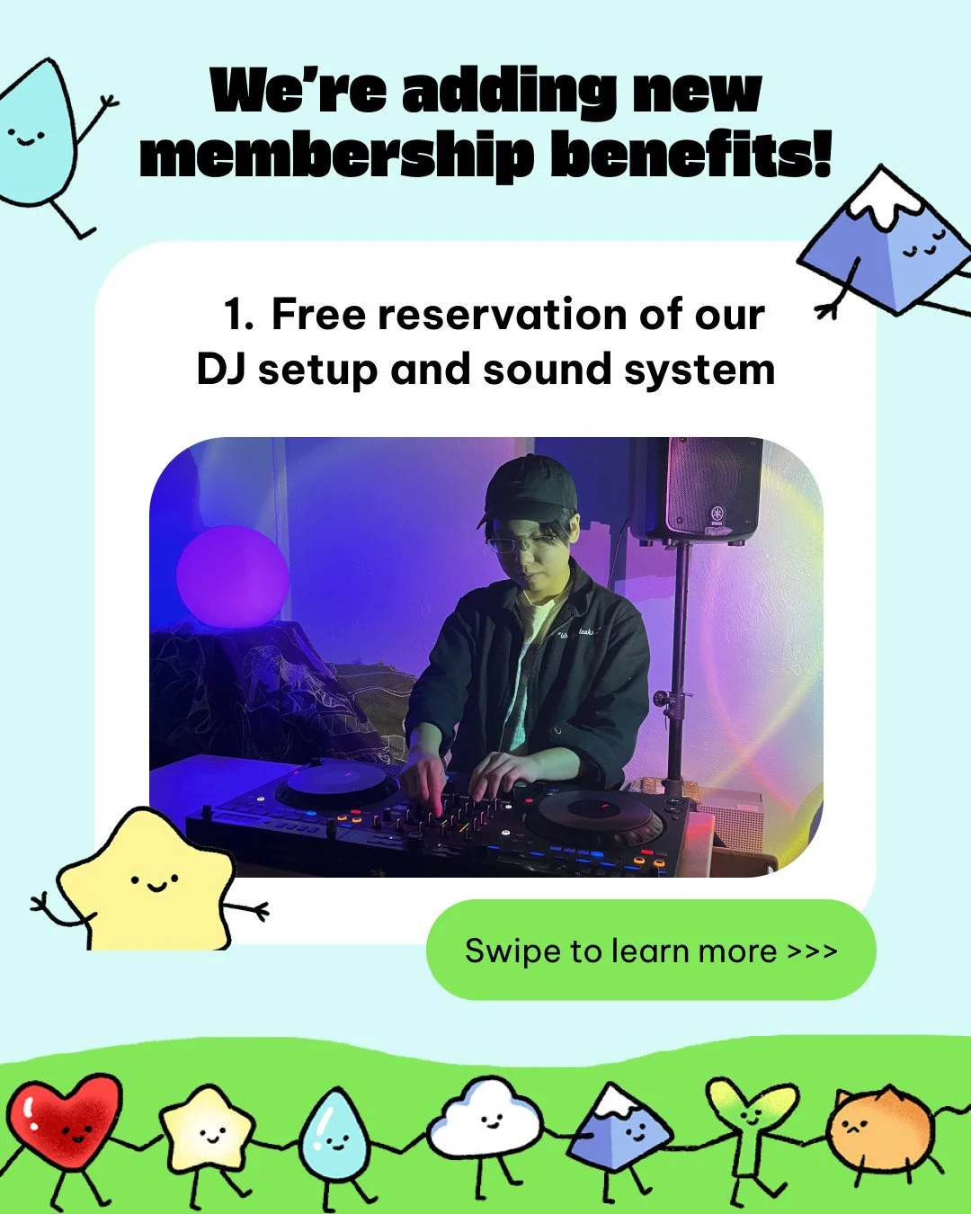 Come record or practice your set at our space! As a member (sliding scale $35-55/mo) you can reserve a room for free during the weekdays. Join thru link in bio ✨
#djs #losangeles #ktownla #thingstodoinla