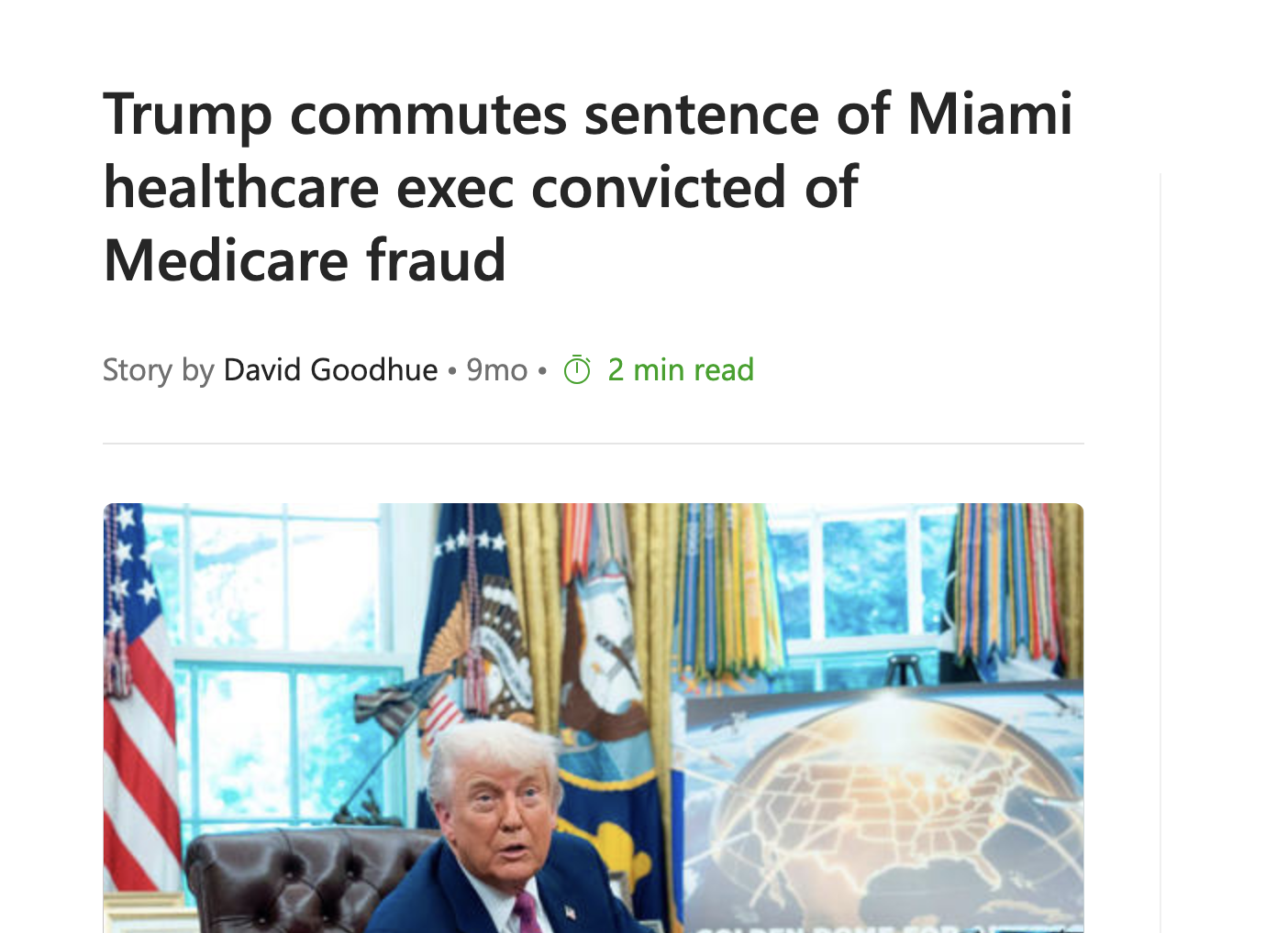 A Convicted Healthcare Fraud Executive Just Got a Second Chance