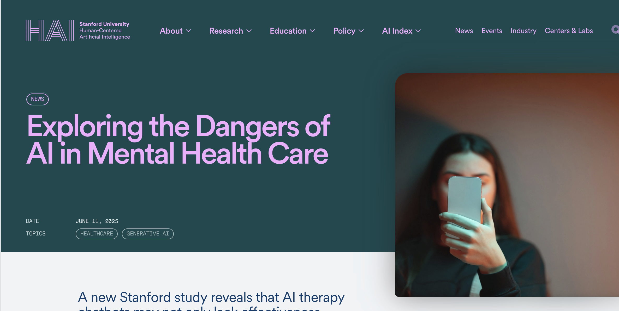 The Risks of Letting AI Act Like a Therapist