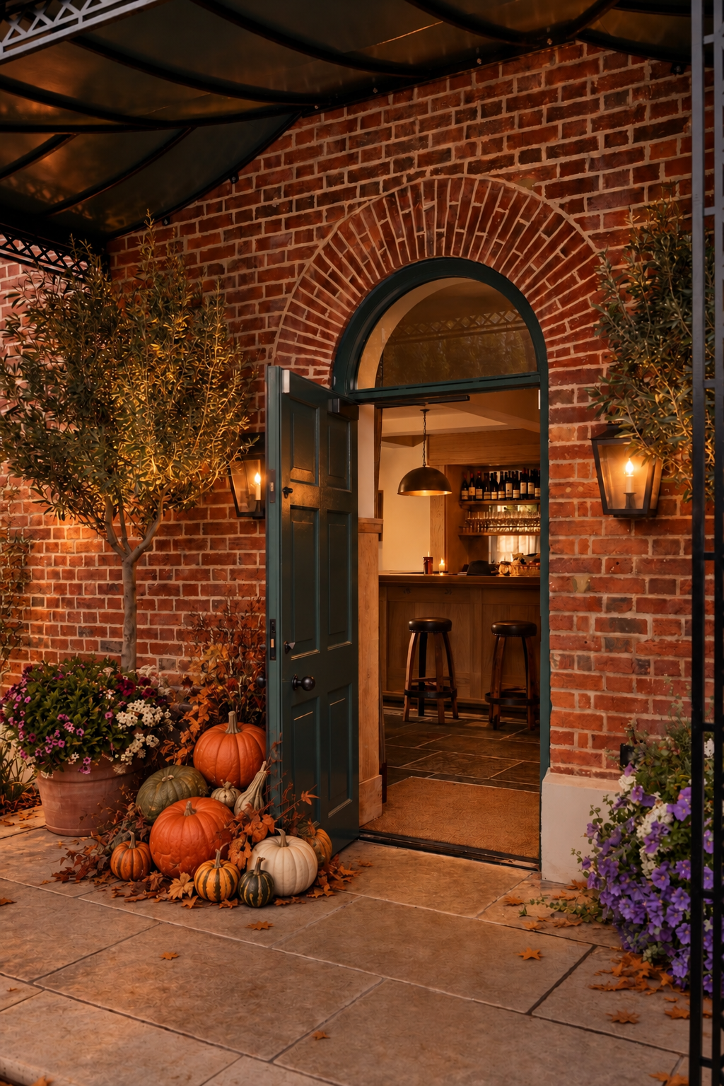 Autumn Glow at the Cosy Pub Entrance.png