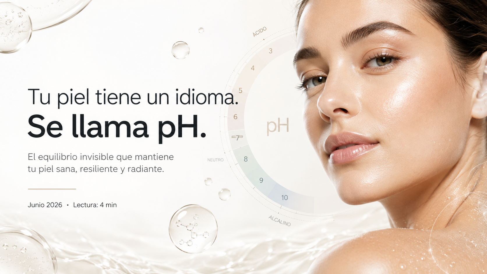 Tu piel tiene un idioma.                  Se llama pH.
