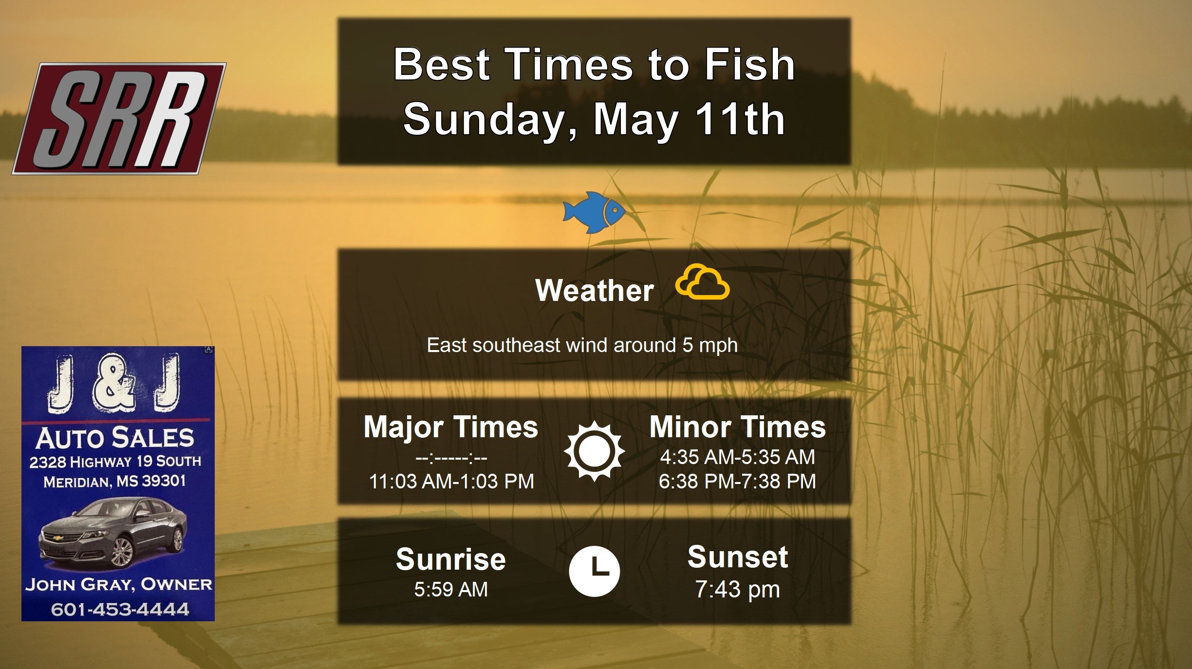 Best Times To Fish Today 5-11-25