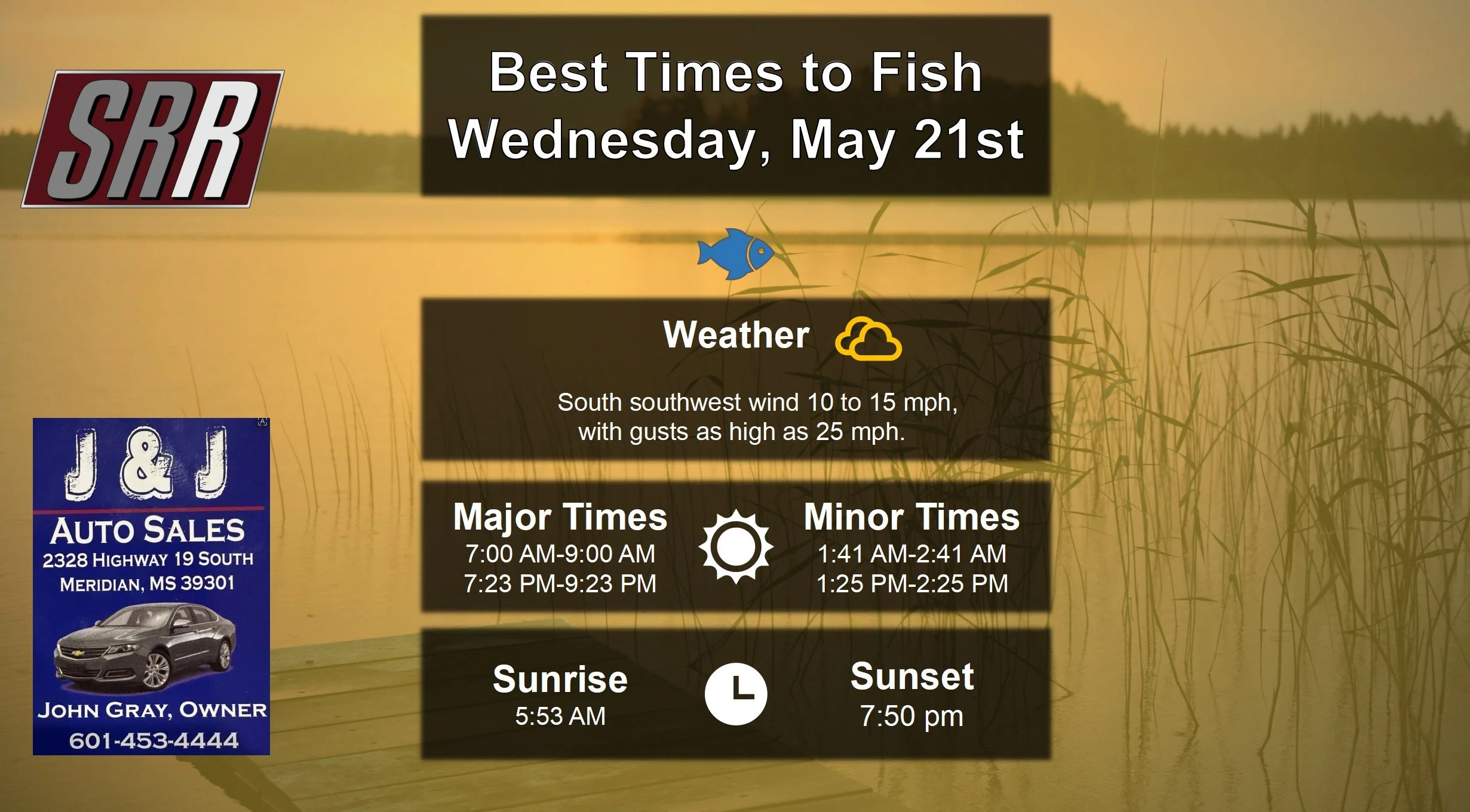 Best Times To Fish 5-21-25