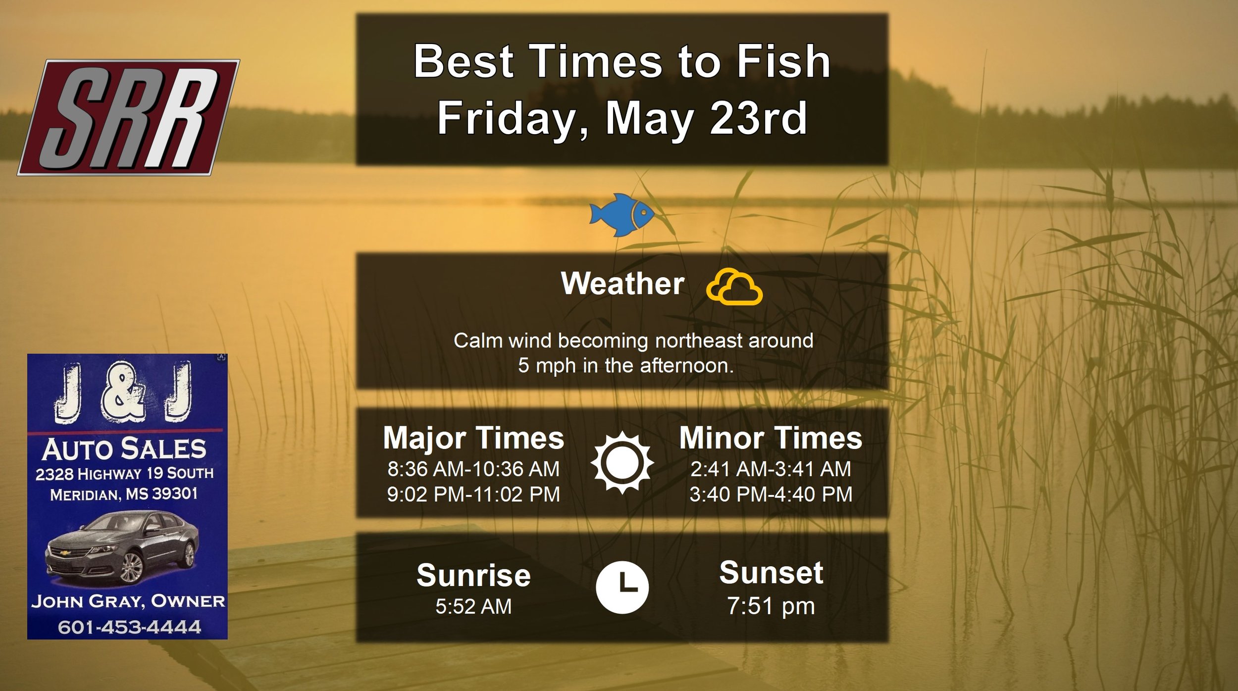 Best Times To Fish 5-23-25