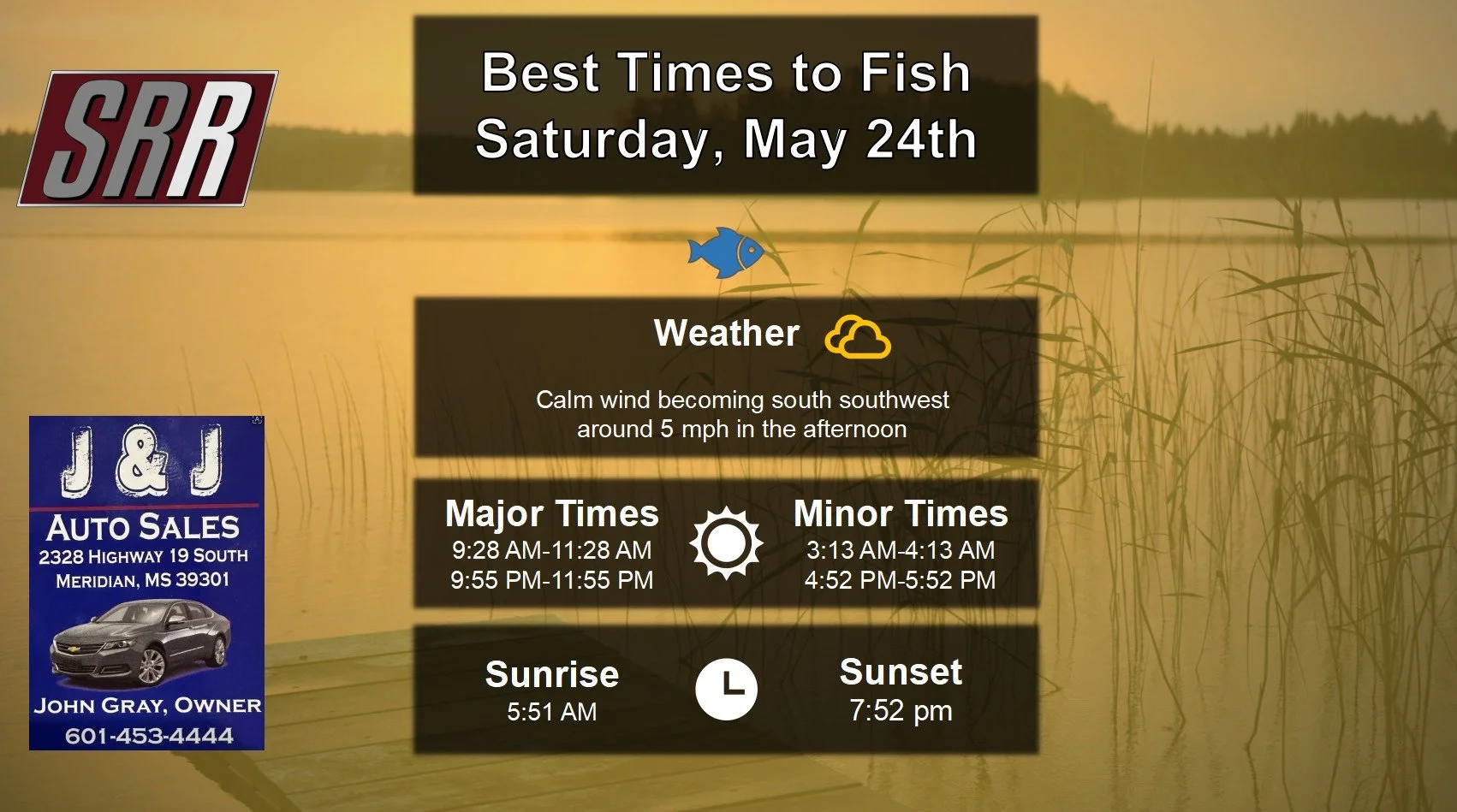 Best Time To Fish 5-24-25