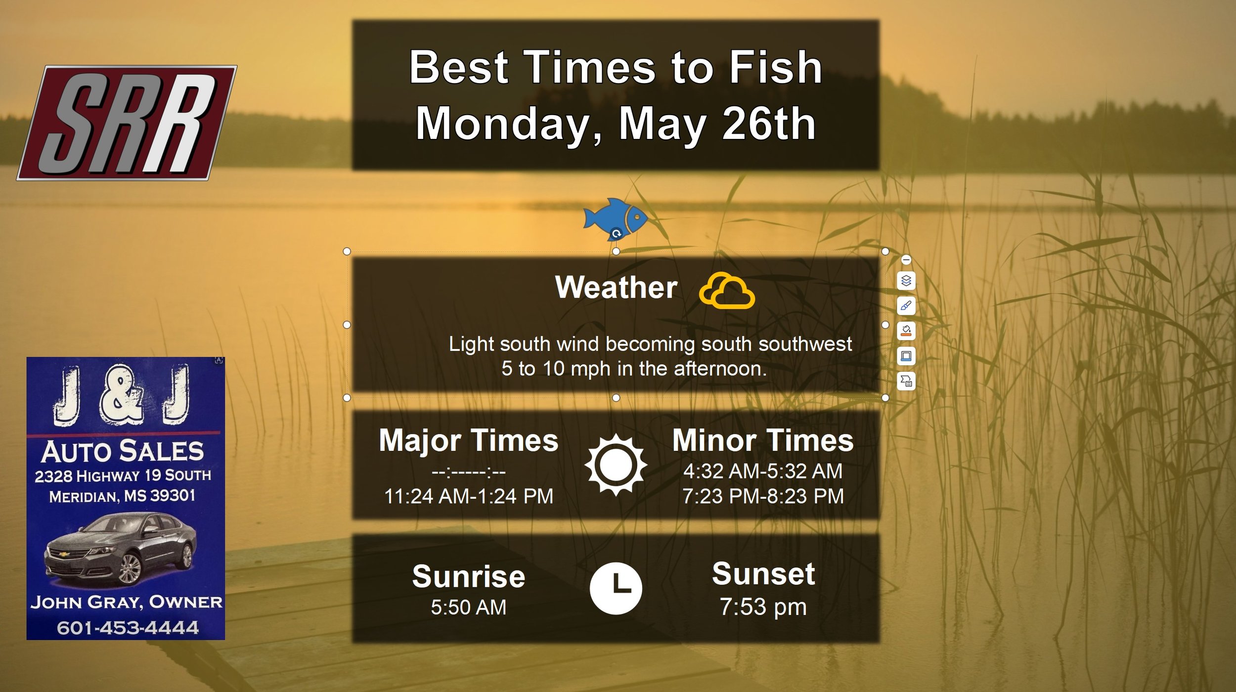 Best Times To Fish 5-26-25