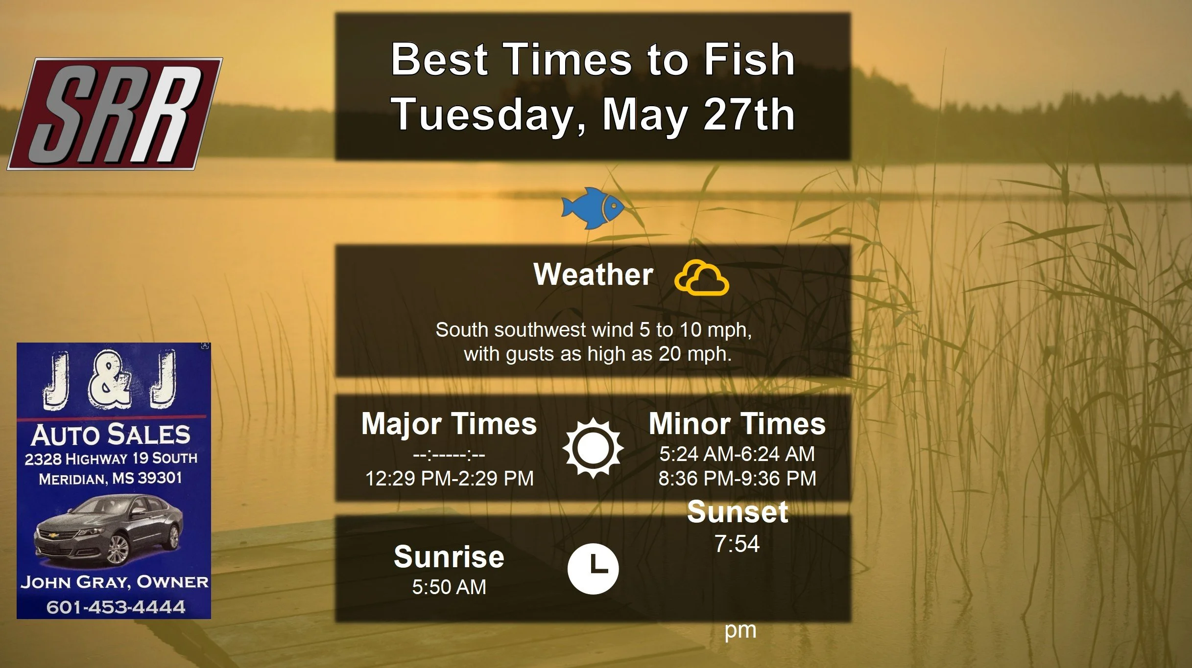 Best Times To Fish 5-27-25