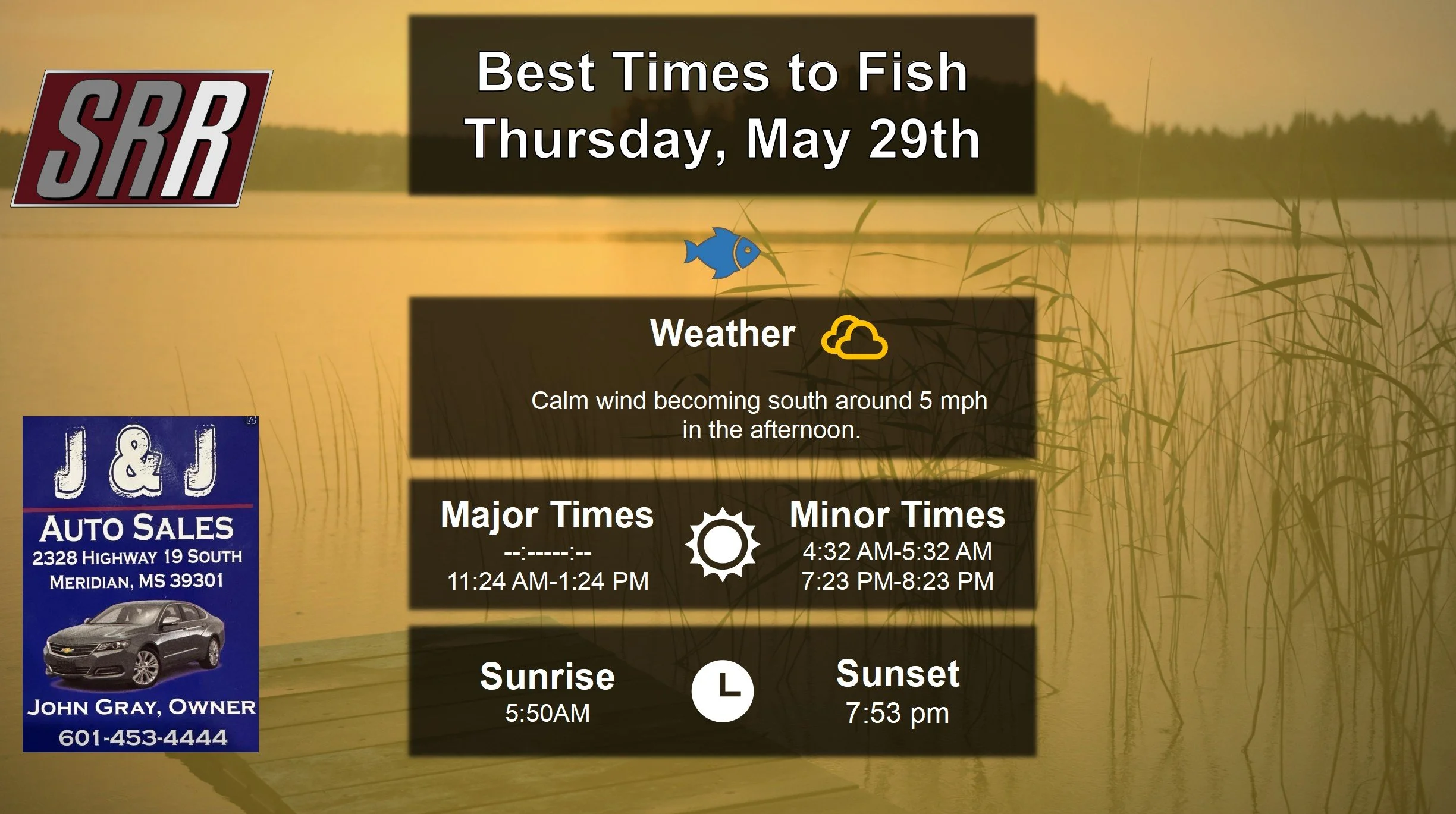 Best Times To Fish 5-28-25