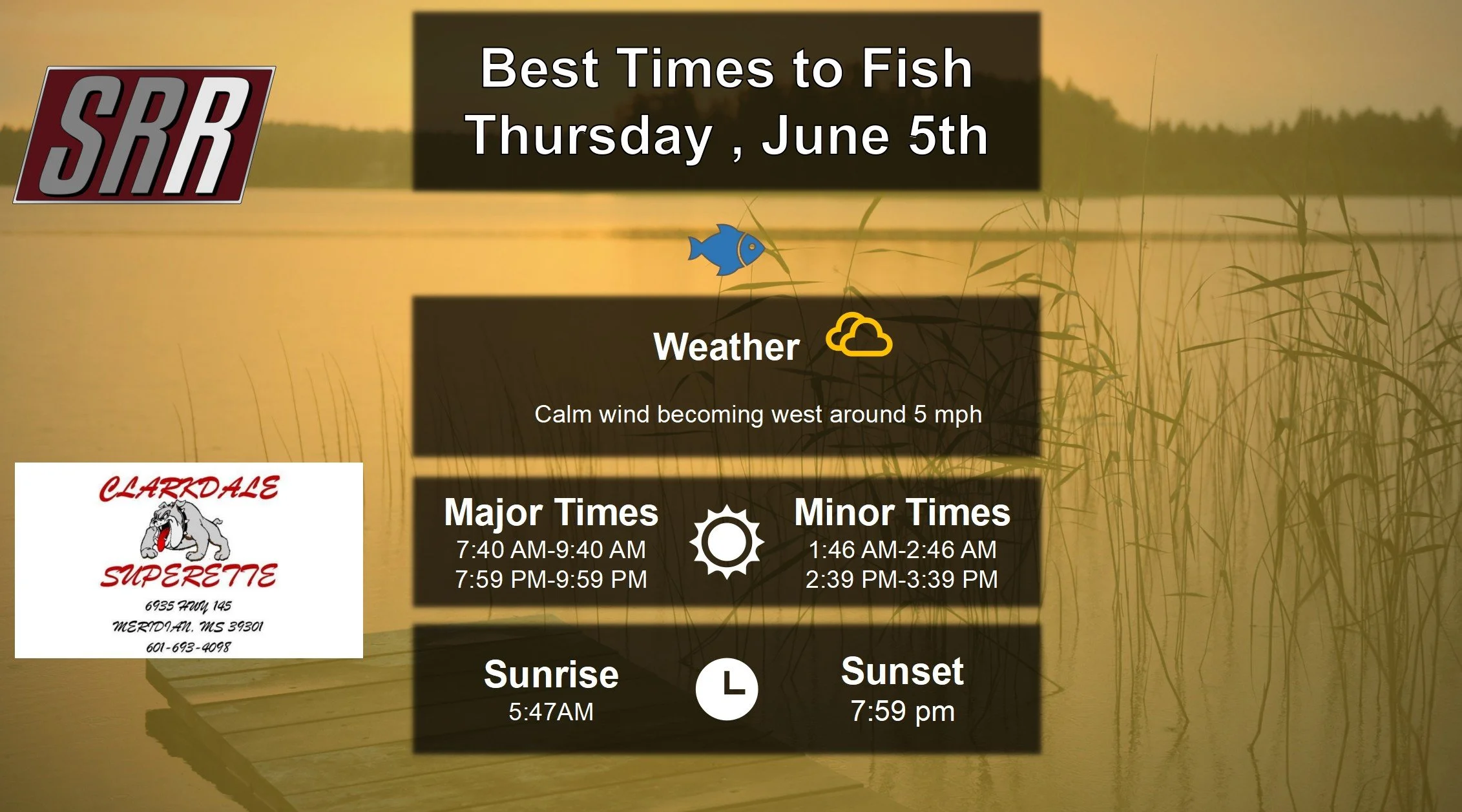 Best Times To Fish Today 6-5-25