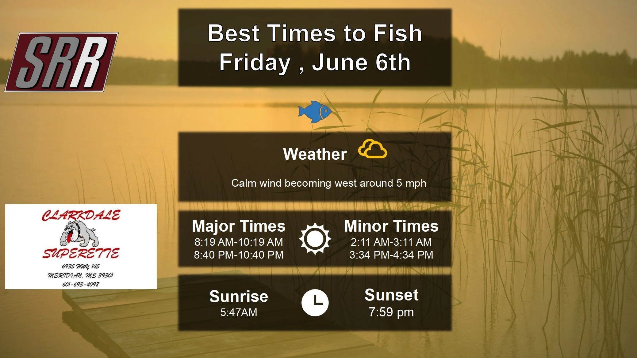 Best Times To Fish 6-6-25