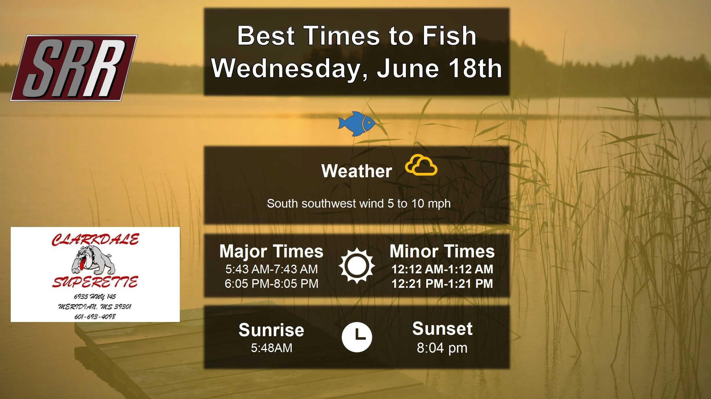 Best Times To Fish 6-18-25