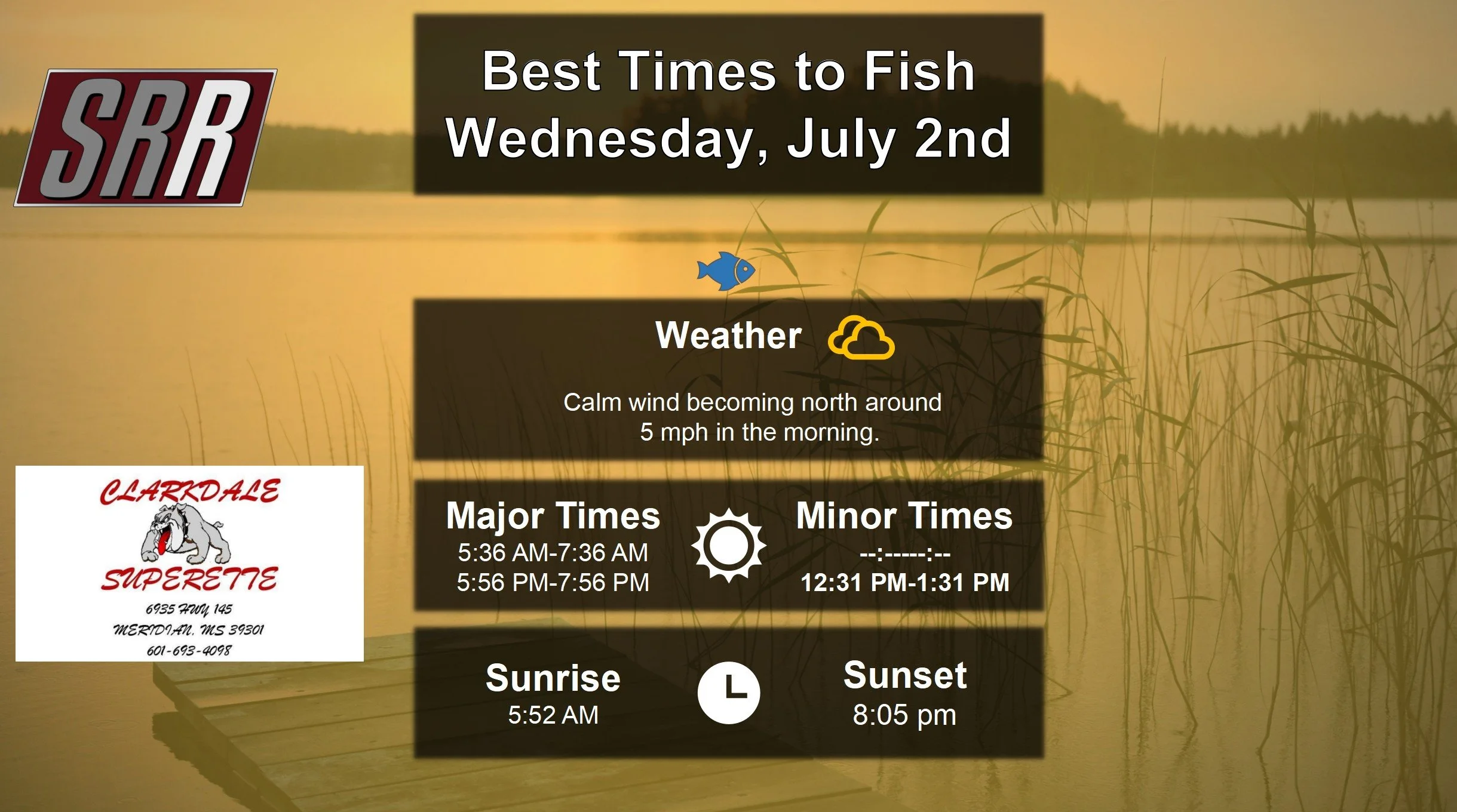 Best Times To Fish 7-2-25