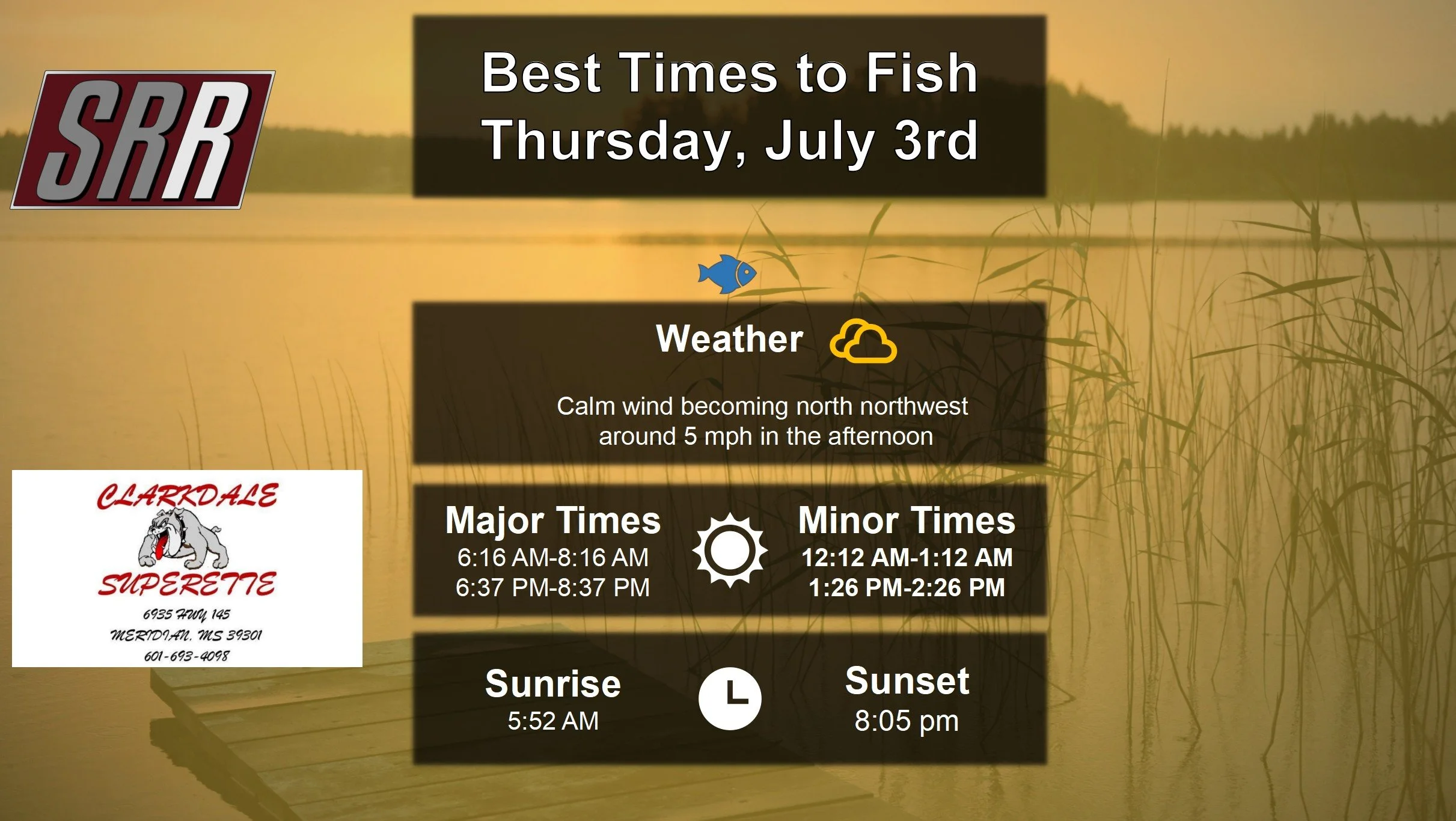 Best Times To Fish 7-3-25