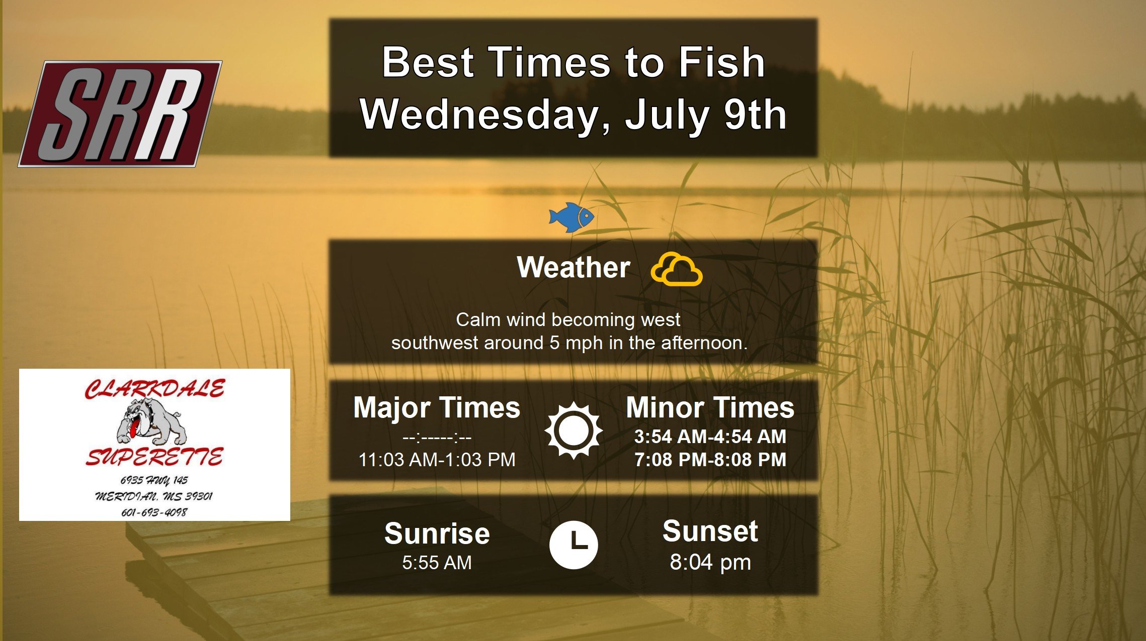 Best Times To Fish 7-9-25